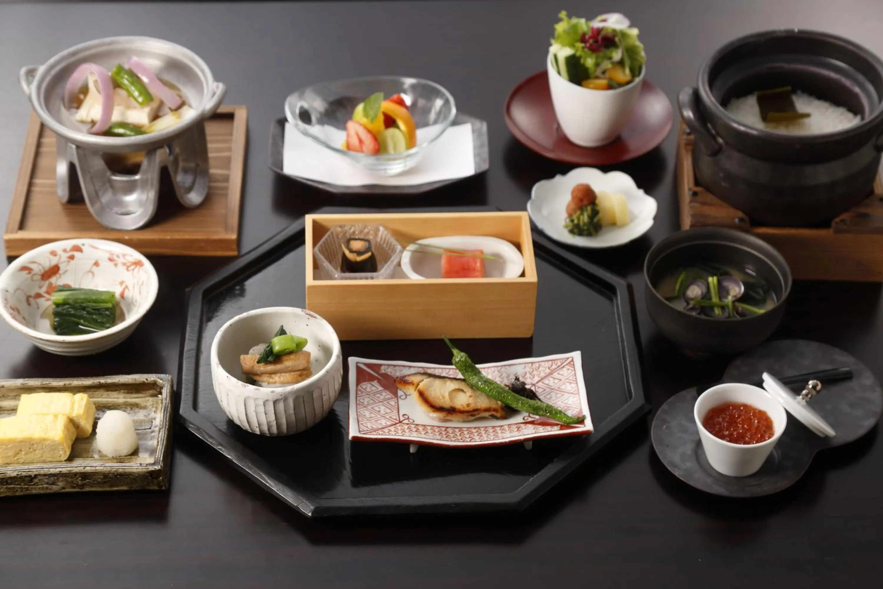 Breakfast in Niseko Konbu Onsen Tsuruga Moku-no-sho