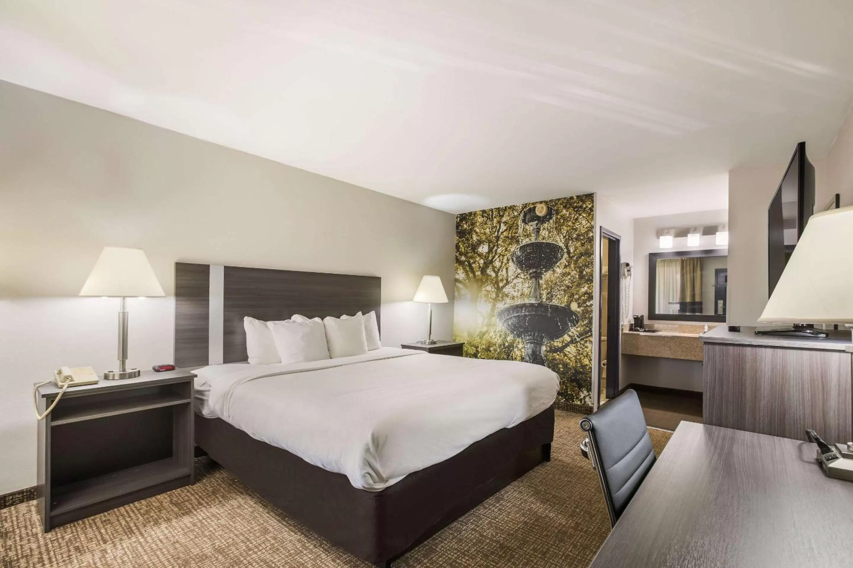 Bedroom, Bed in Clarion Pointe Forsyth I-75