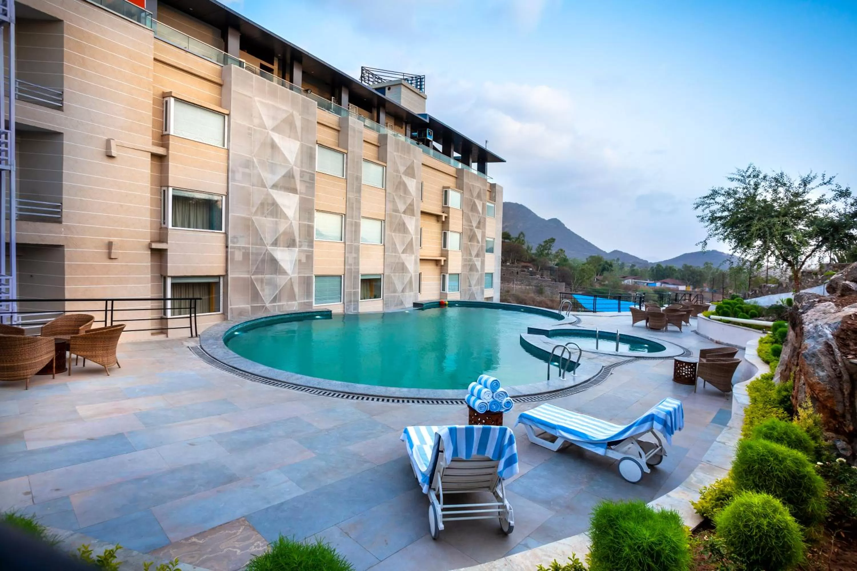 Swimming pool in jüSTa Sajjangarh Resort & Spa, Udaipur
