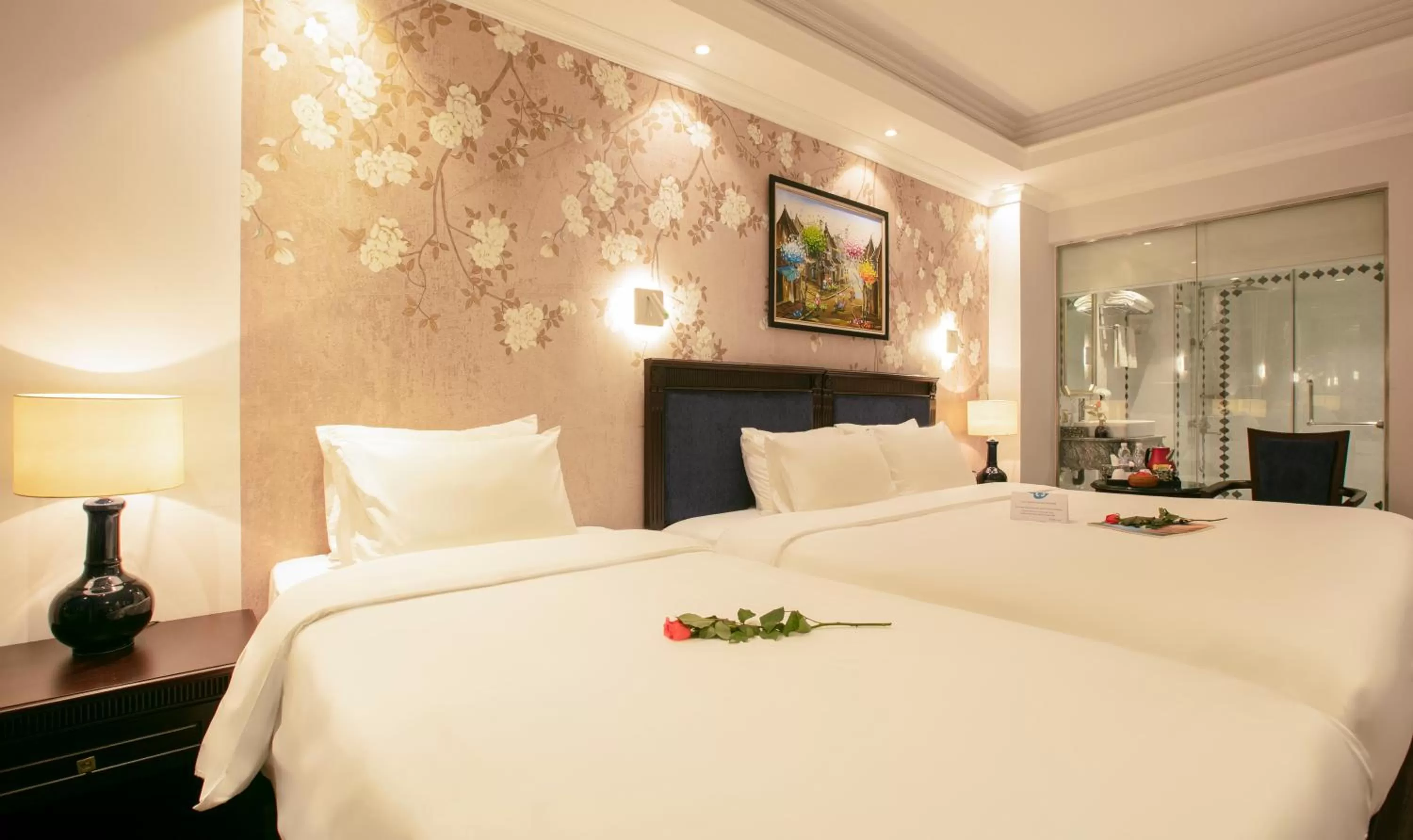 Bed in Golden Legend Boutique Hotel