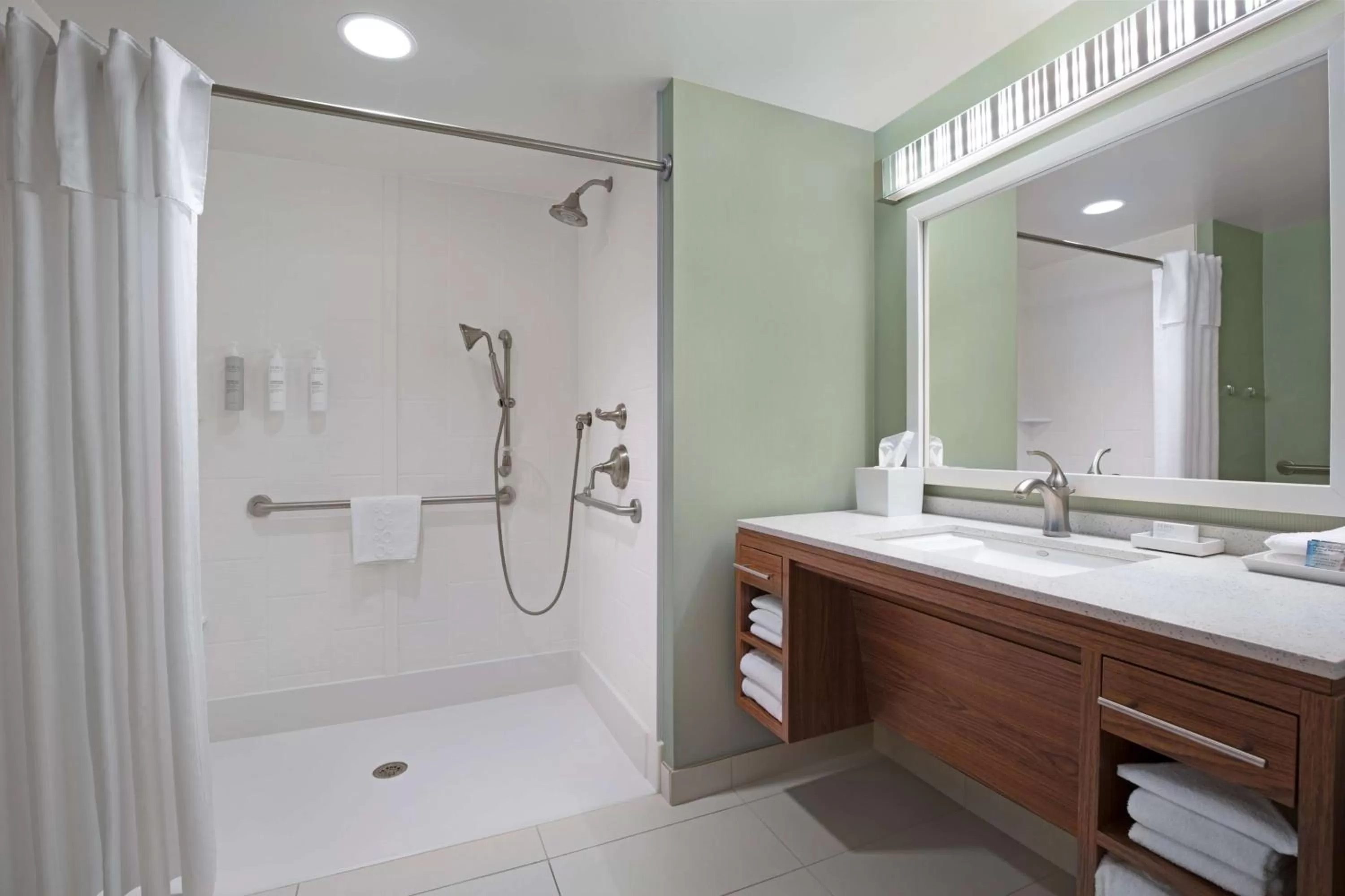 Shower in Home2 Suites By Hilton Joliet Plainfield