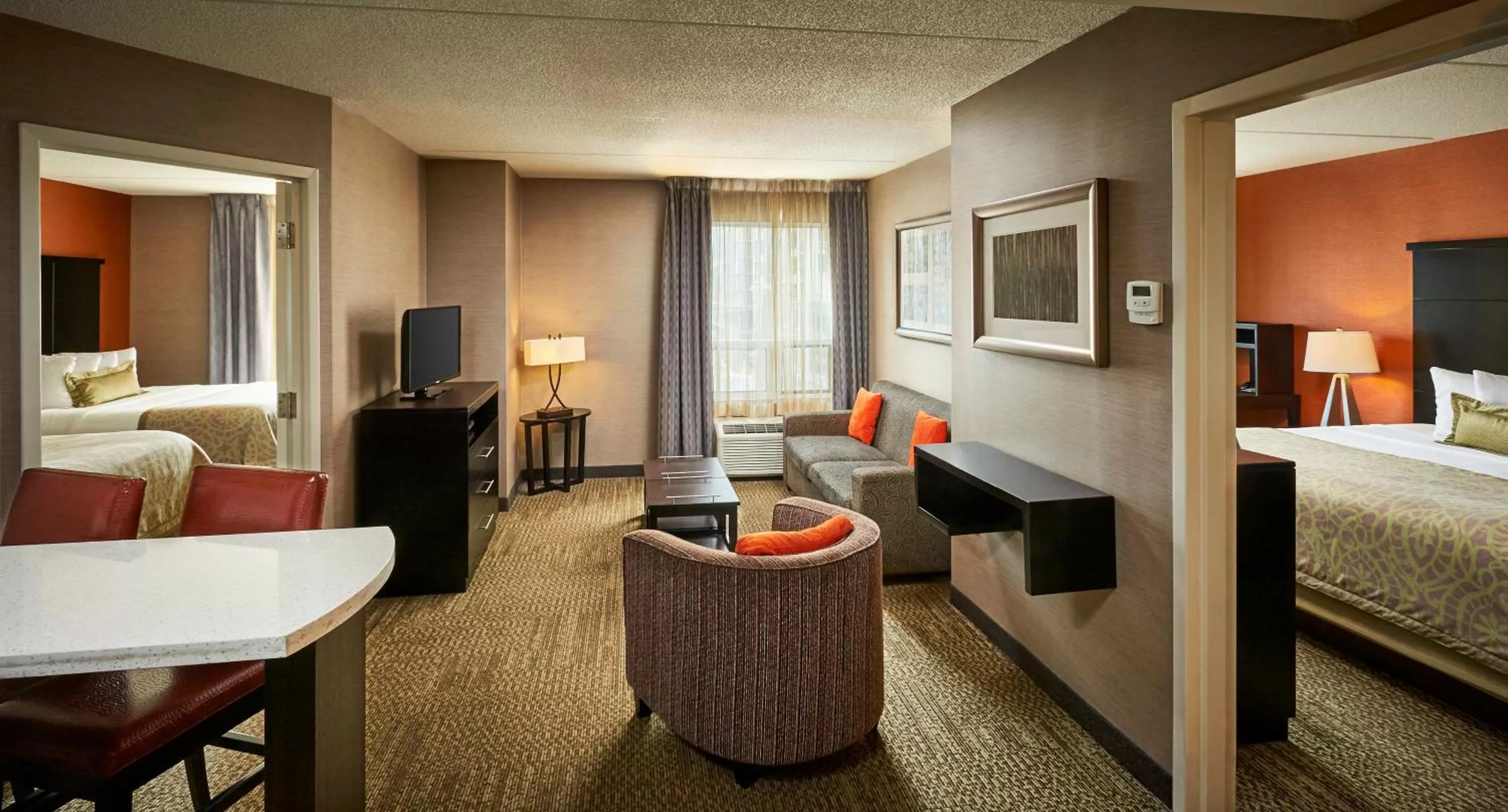 Photo of the whole room, Bed in Staybridge Suites Hamilton - Downtown by IHG