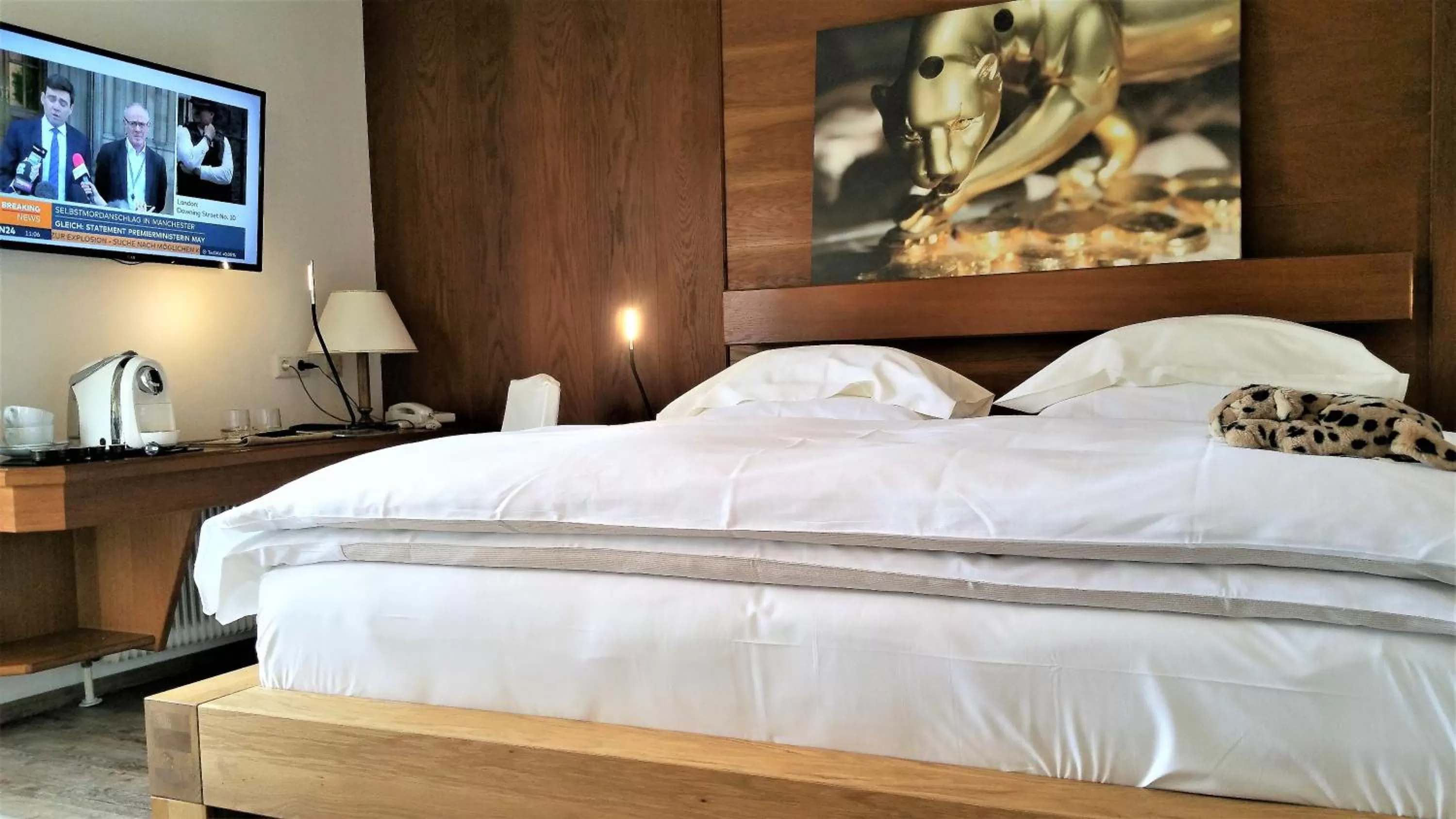 Decorative detail, Bed in Hotel Vergeiner