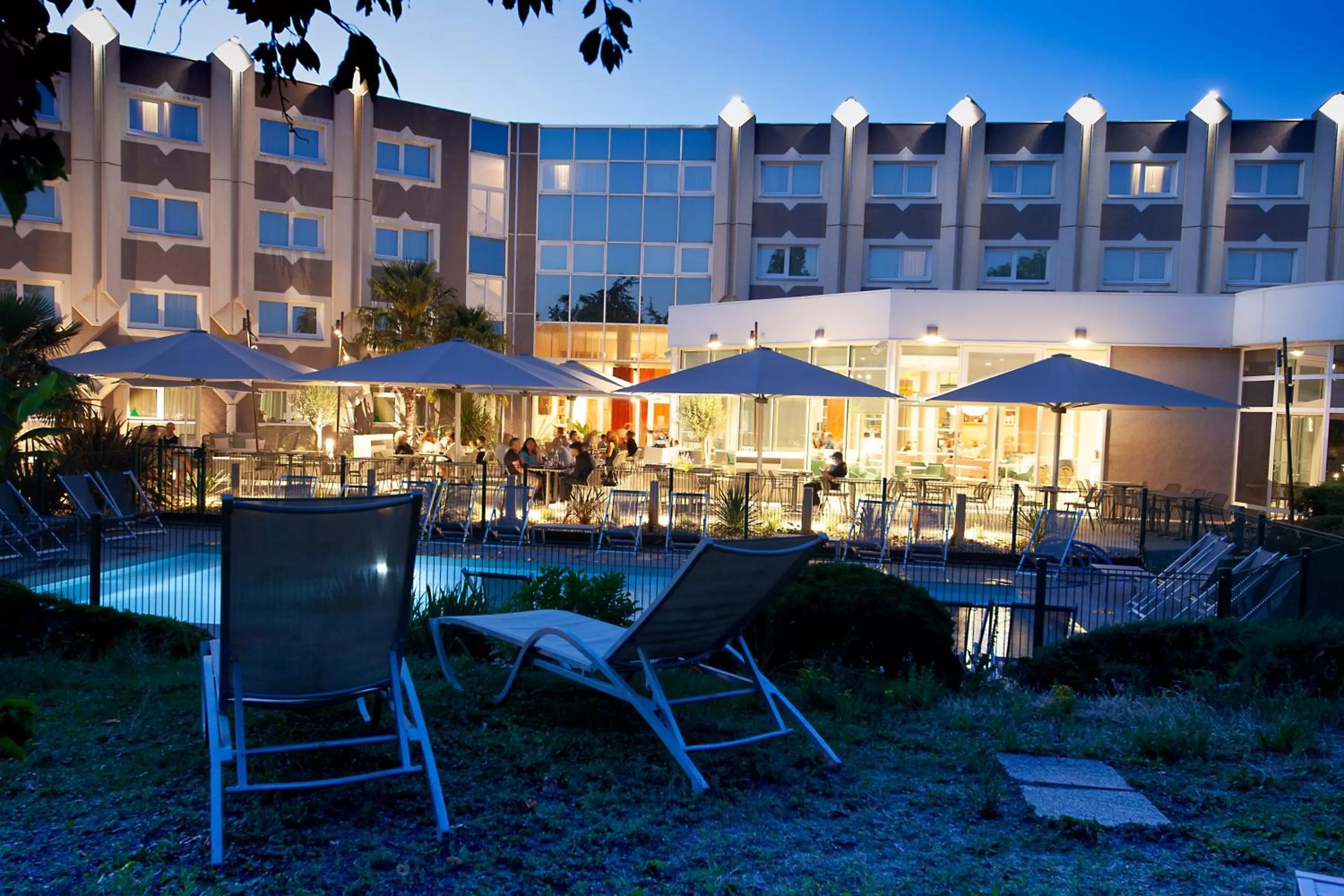 Pool view in Novotel Clermont-Ferrand