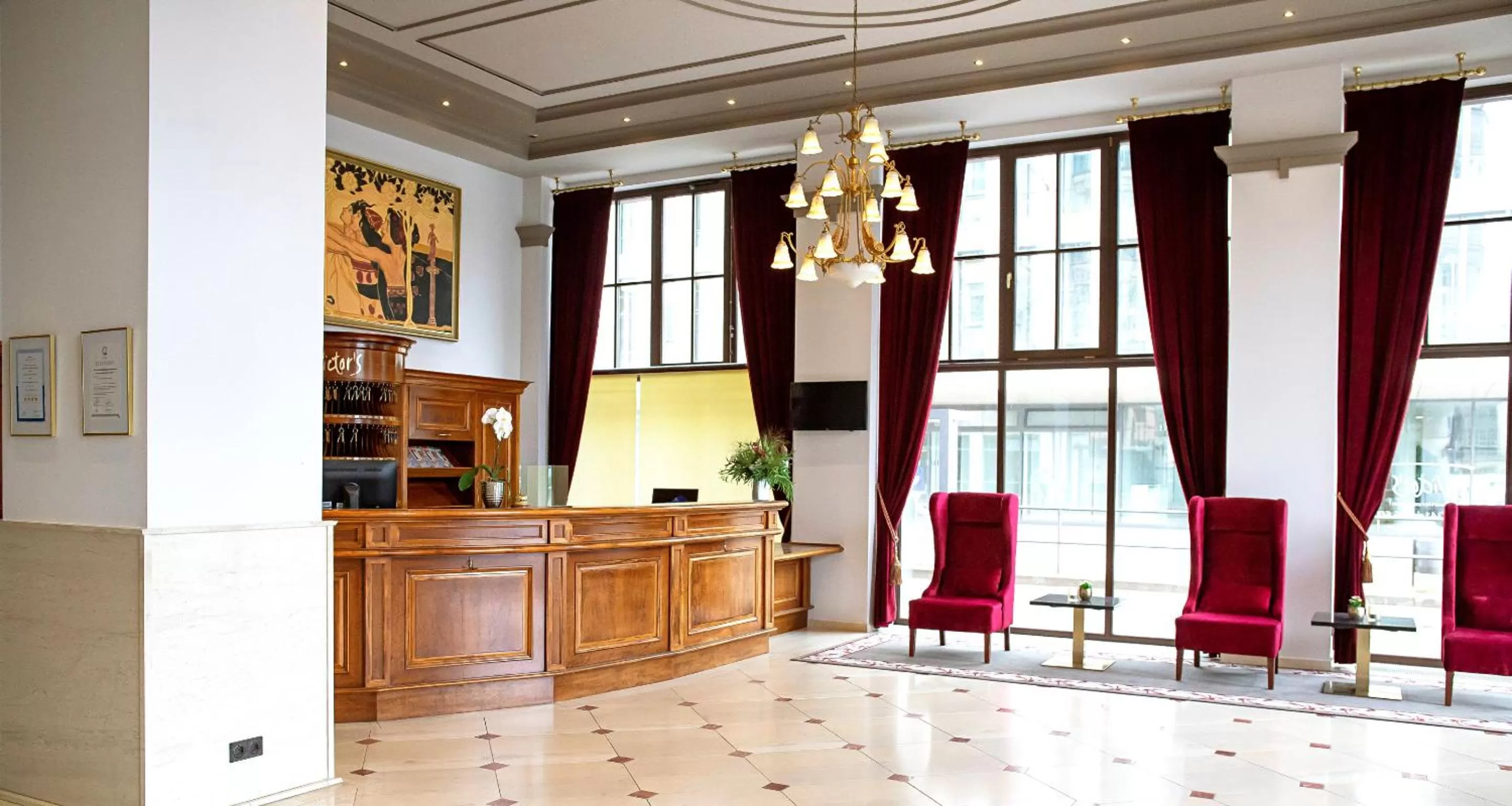 Lobby or reception in Victor's Residenz-Hotel Leipzig