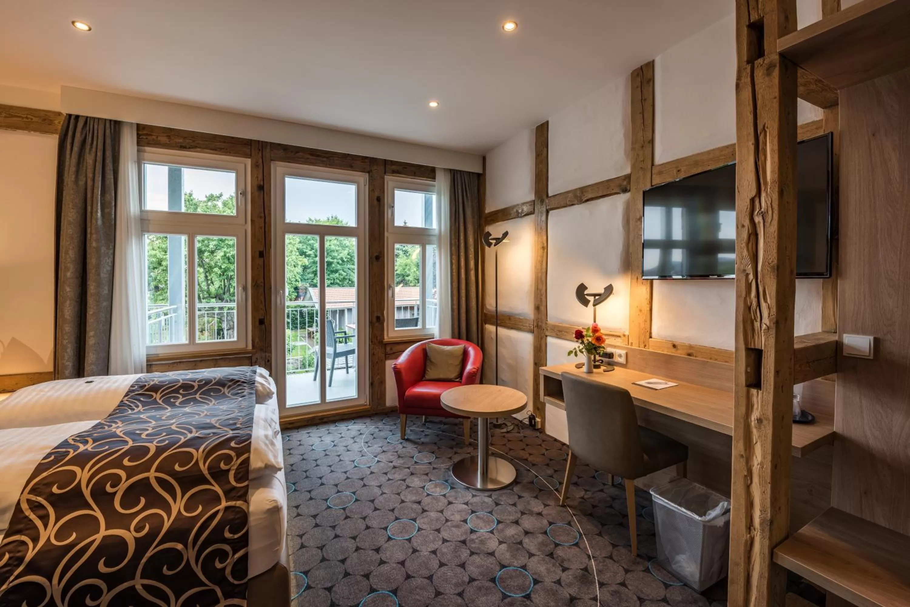 Photo of the whole room, Bed in AKZENT Hotel Villa Saxer