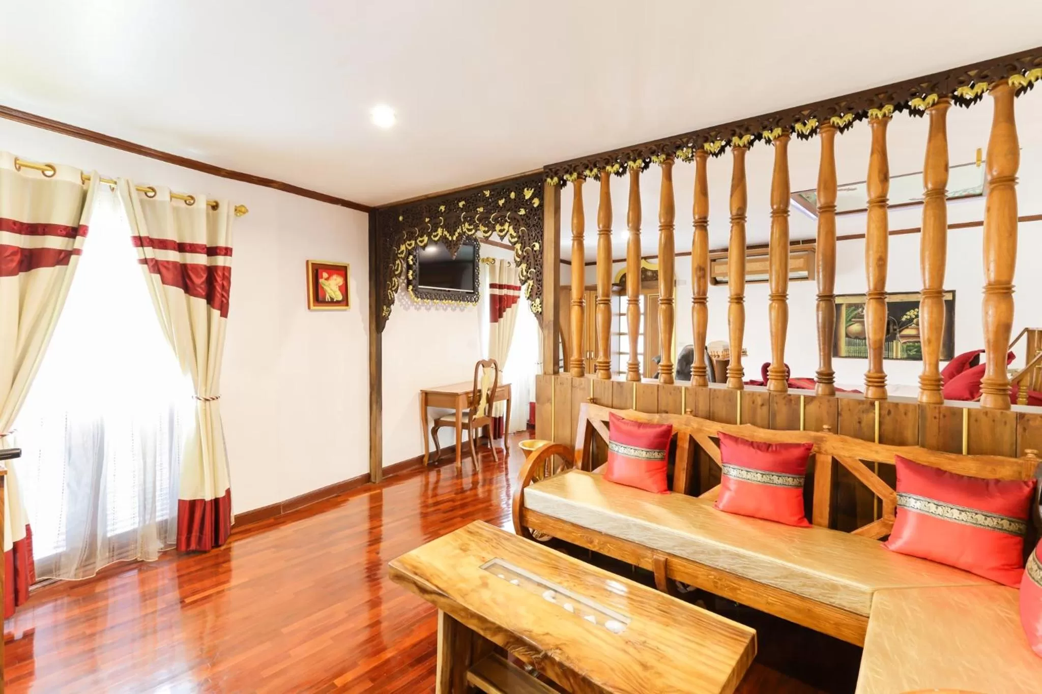 Seating area in Olivier Boutique