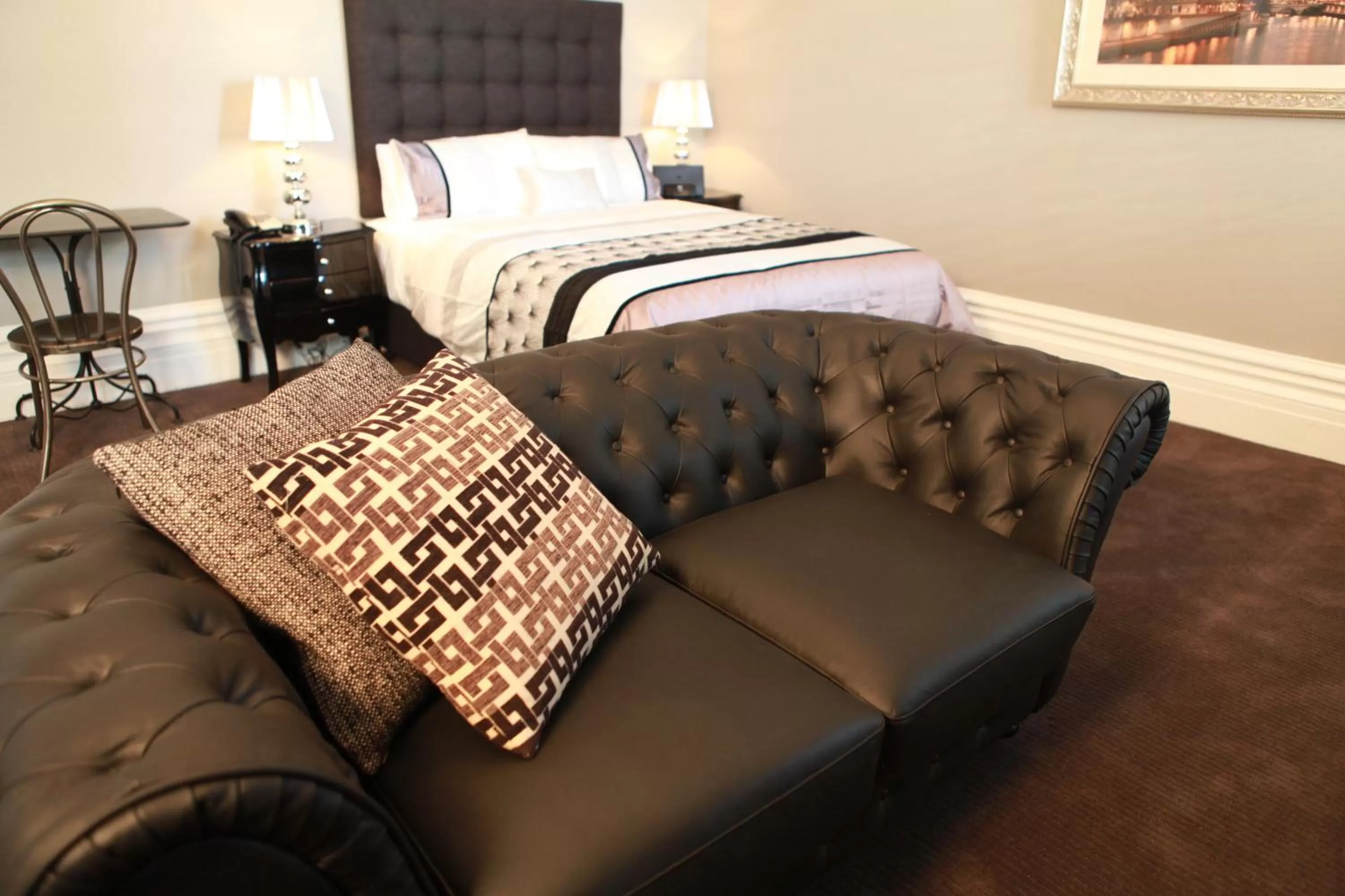 Living room, Bed in Ballarat Premier Apartments