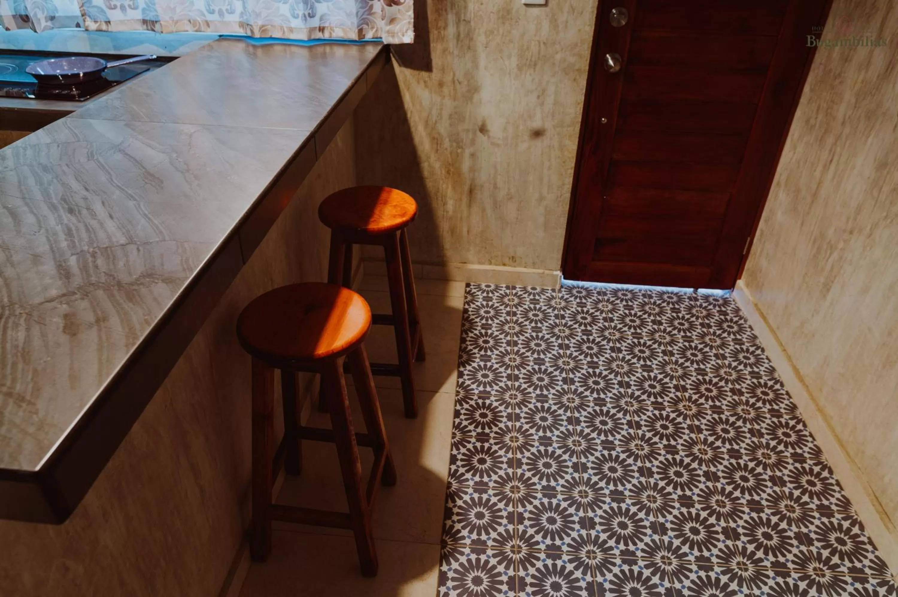 Kitchen or kitchenette in Hotel Boutique Bugambilias