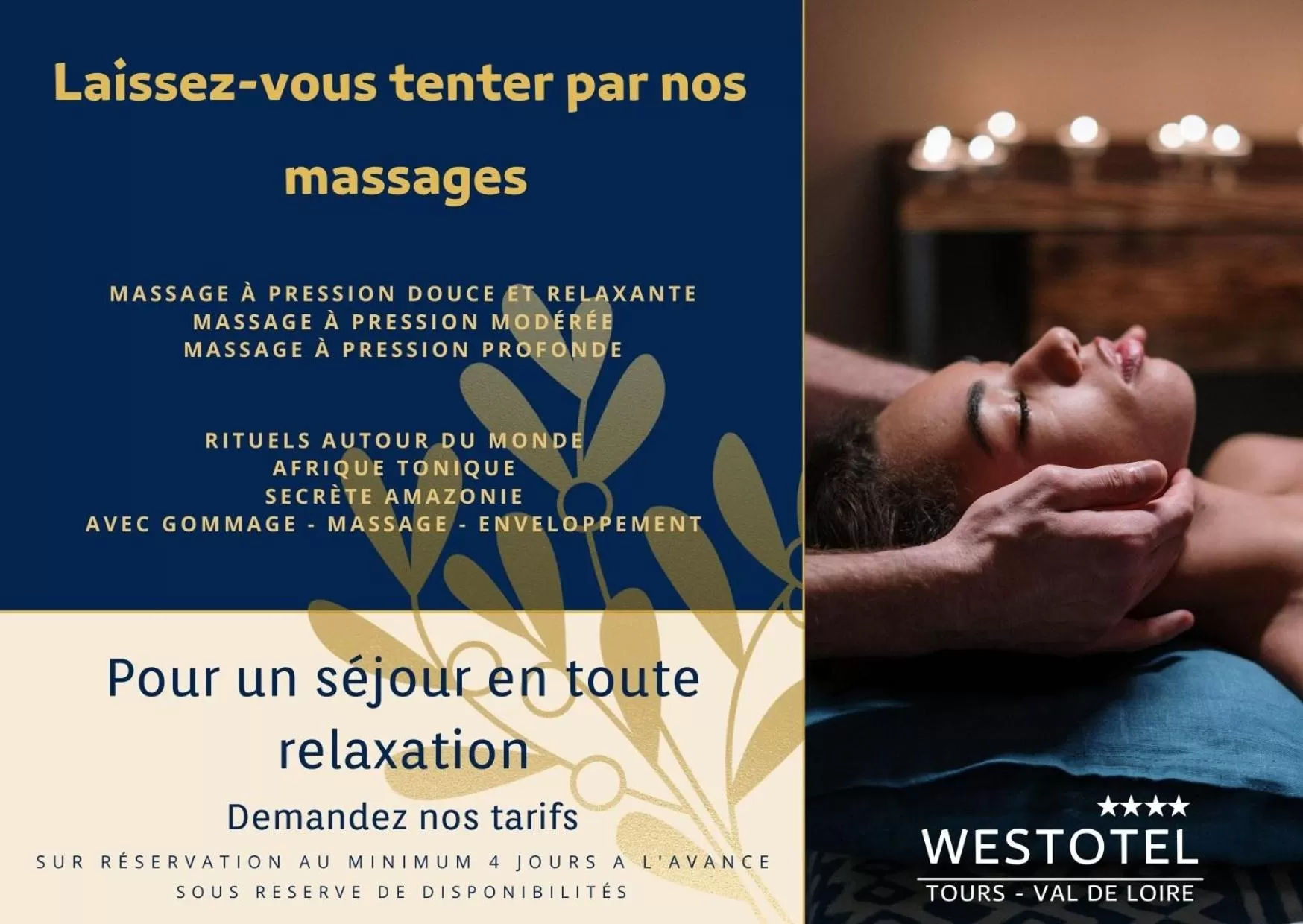 Massage in Westotel Tours Val de Loire