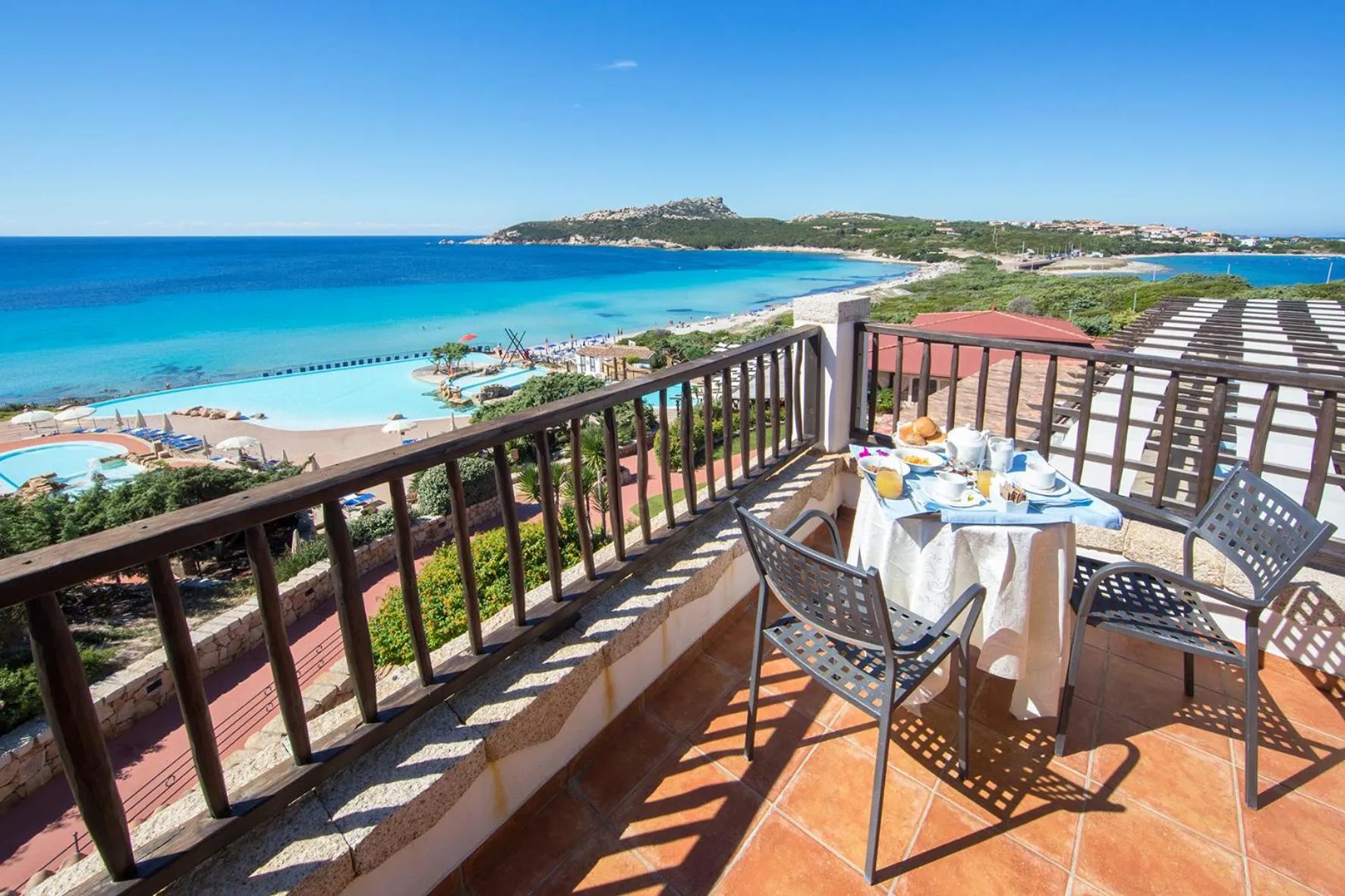 Balcony/Terrace in COLONNA GRAND HOTEL CAPO TESTA, a Colonna Luxury Beach Hotel, Santa Teresa Sardegna