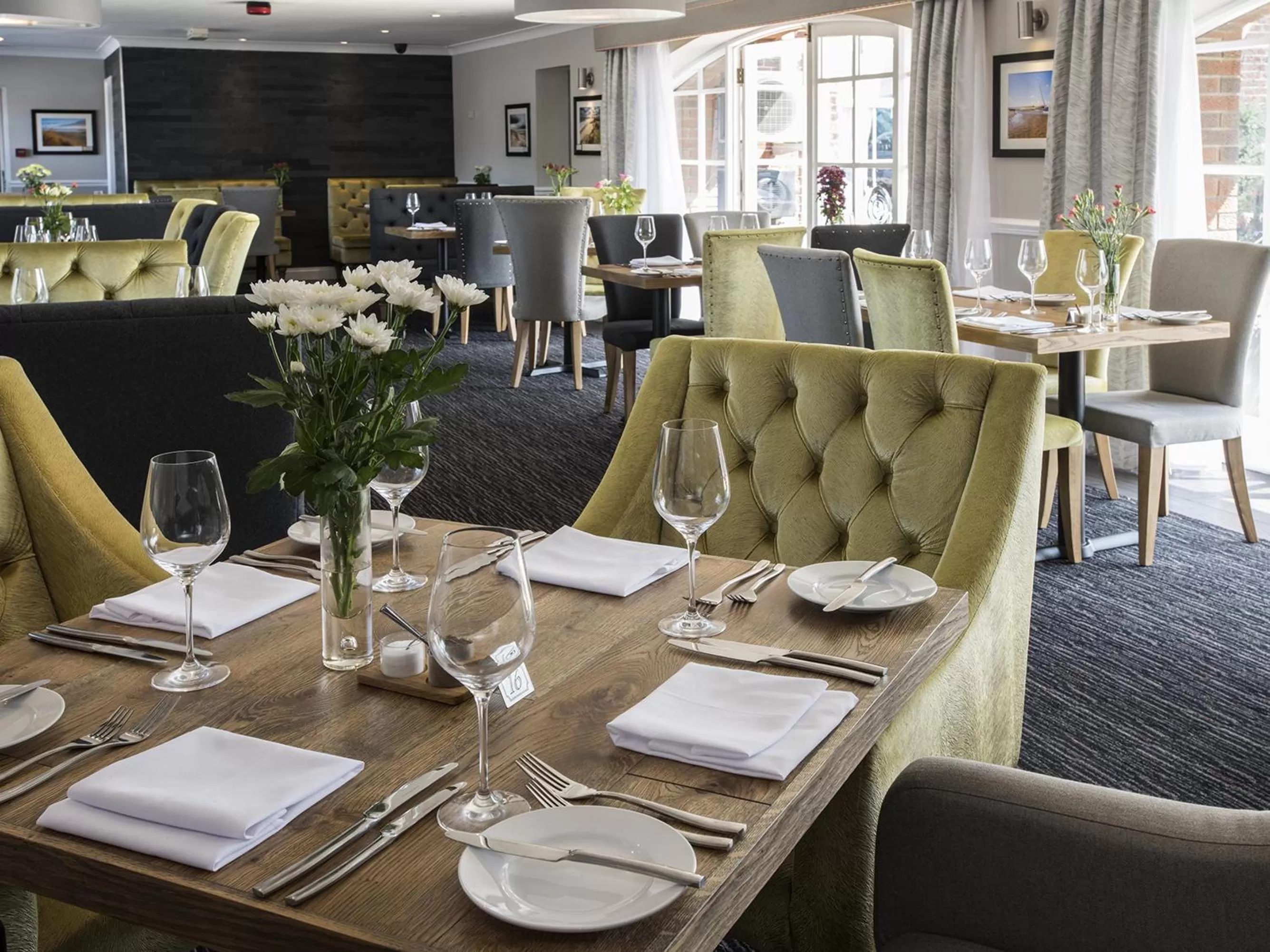 Dining area in The Old Hall Hotel