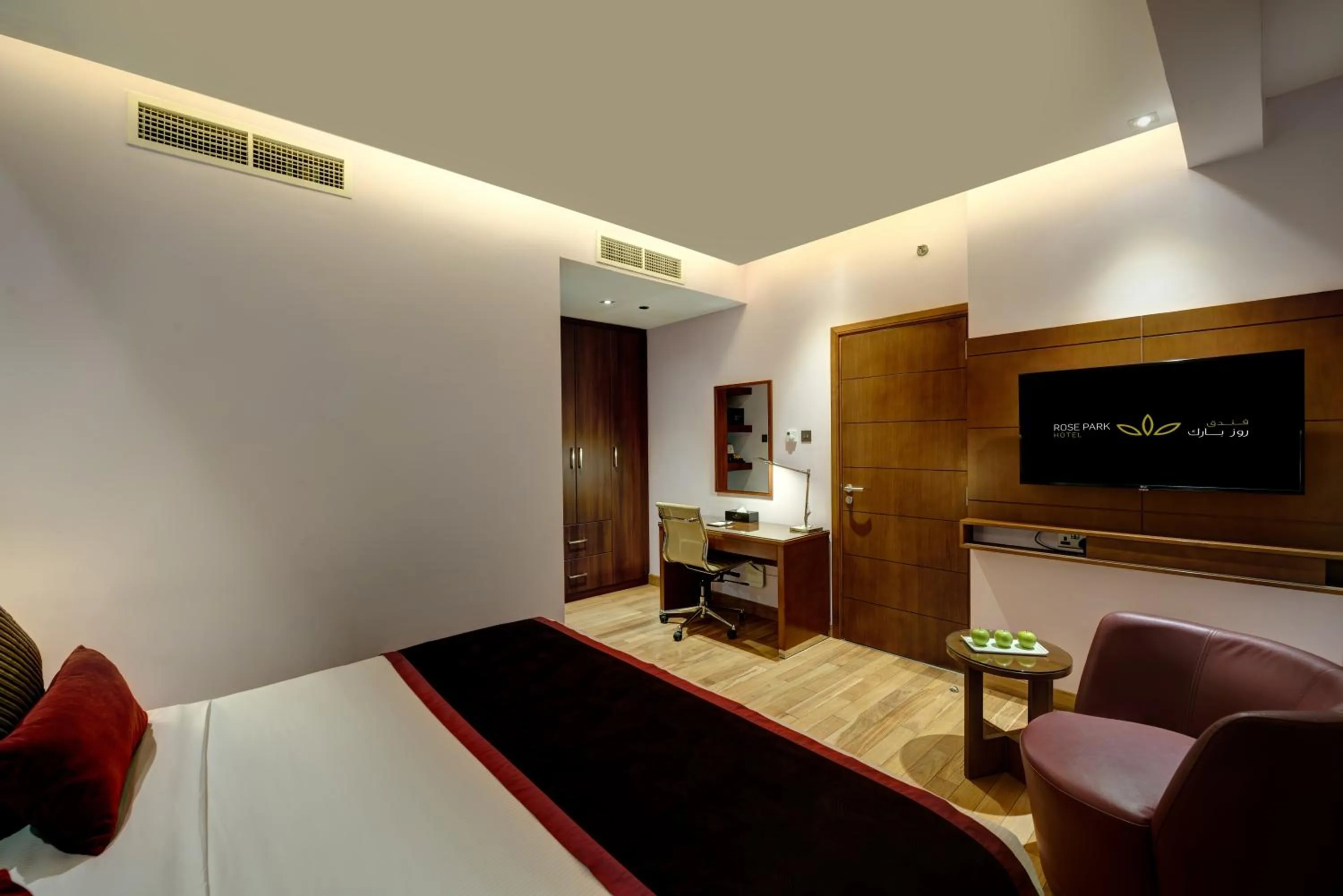 Bedroom, Bed in Rose Park Hotel - Al Barsha, Opposite Metro Station