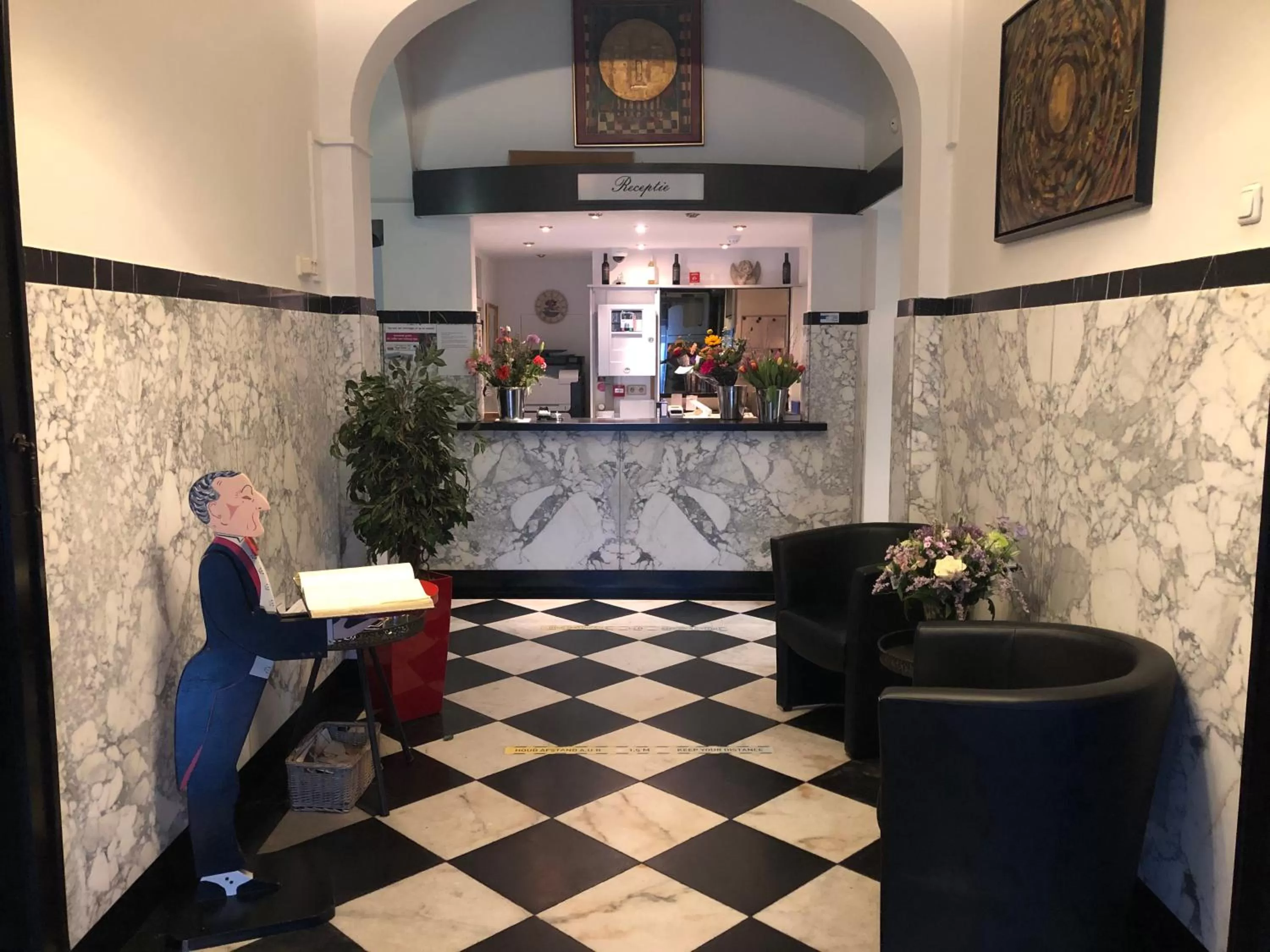 Lobby or reception in Hotel Wilhelmina