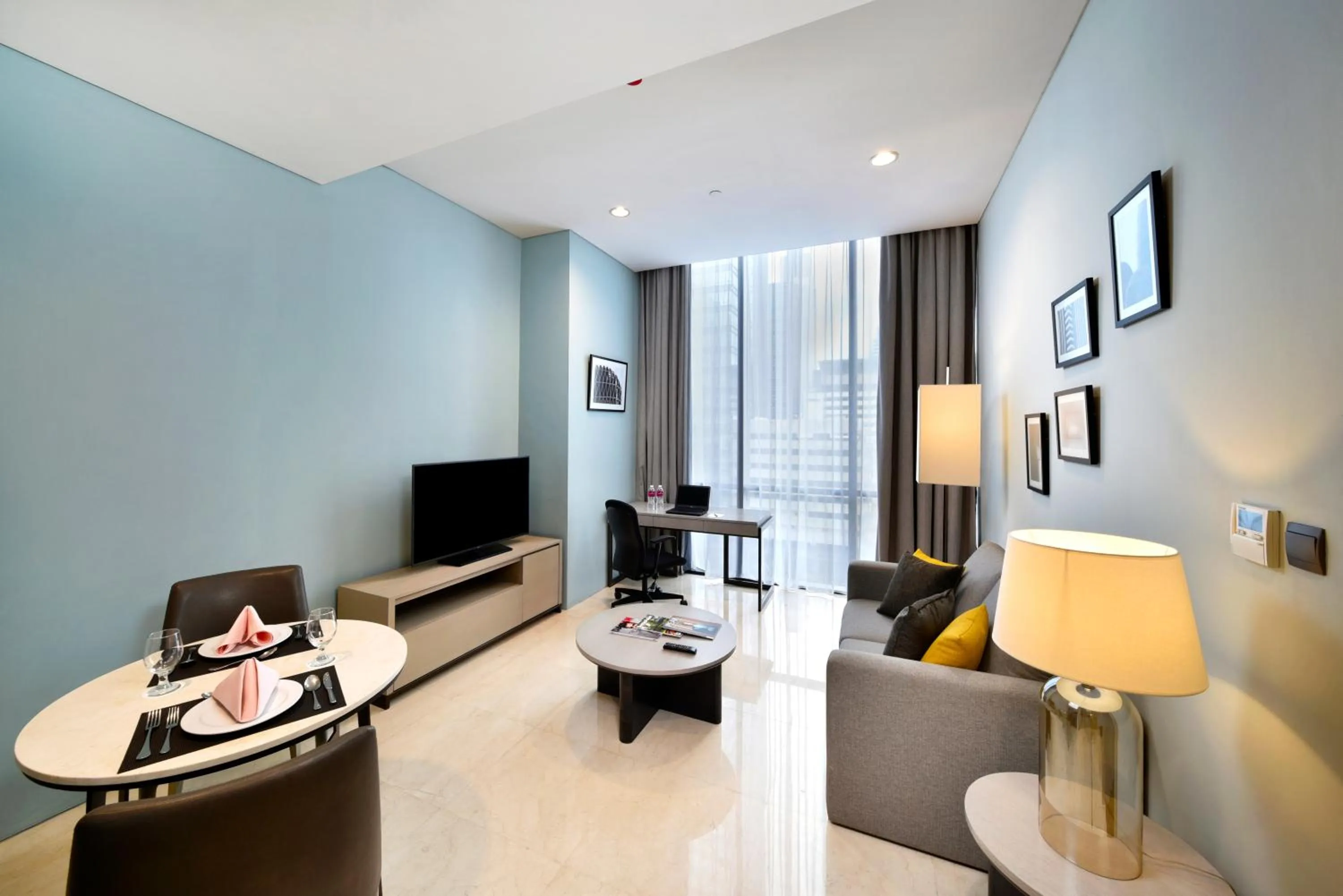 Living room, Seating Area in Crowne Plaza Jakarta Residences, an IHG Hotel