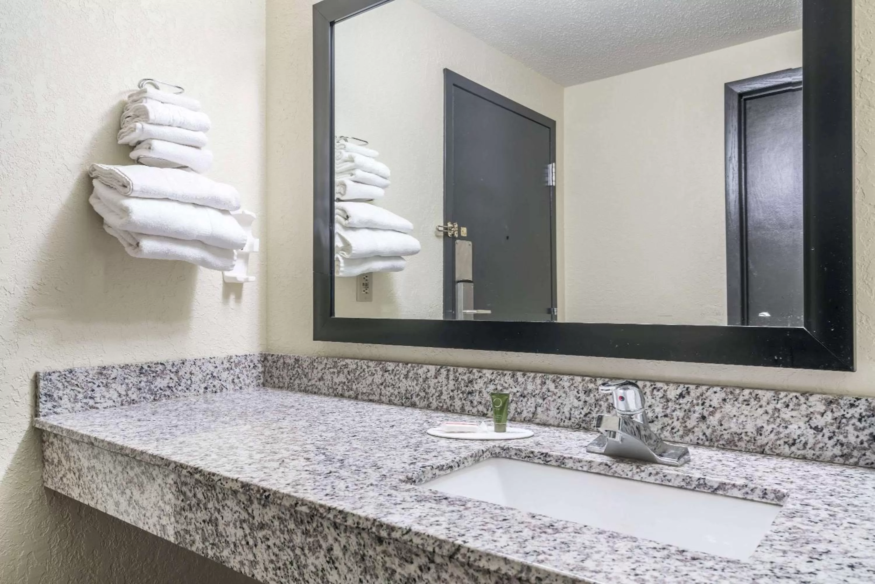 Bathroom in Super 8 by Wyndham Rice Lake