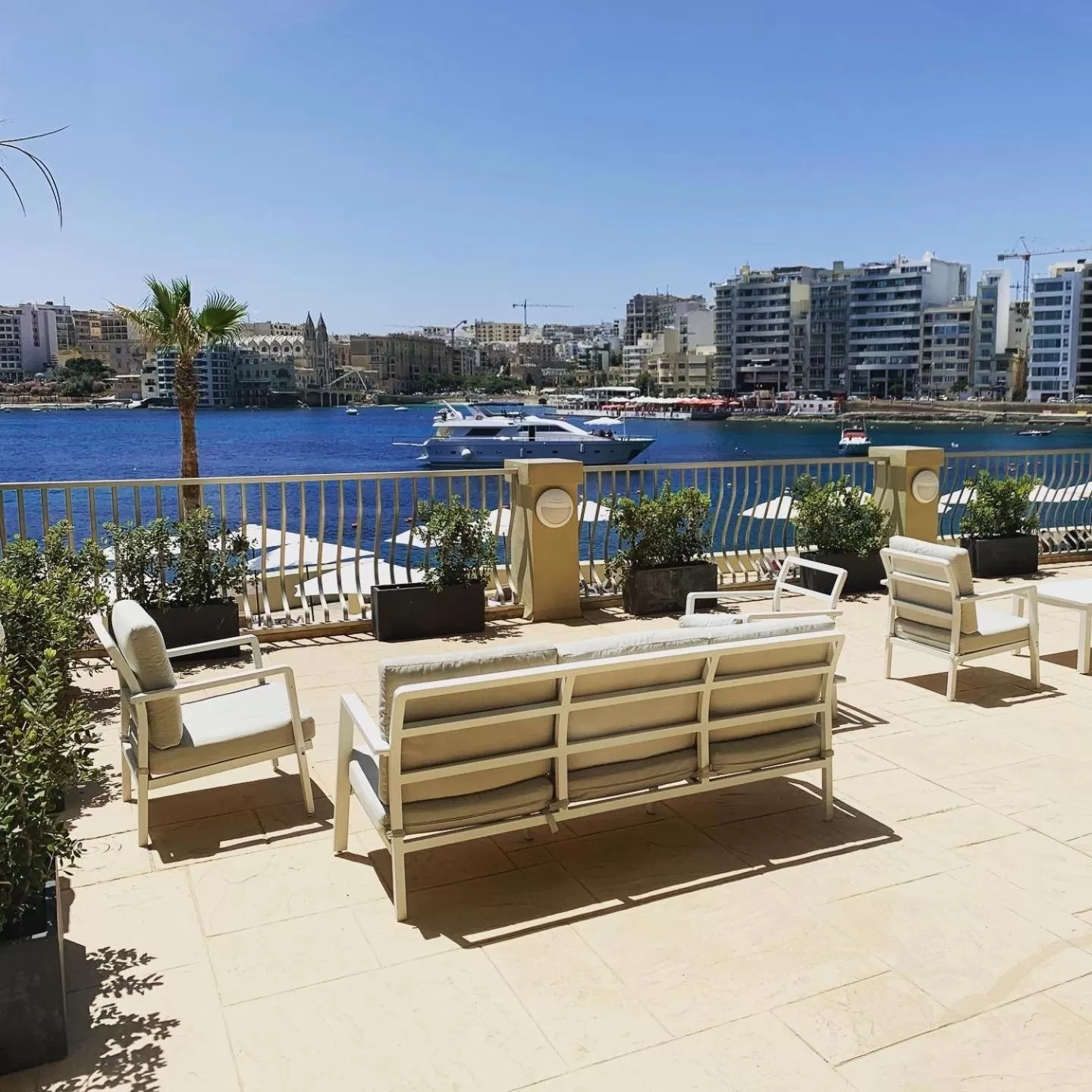 Balcony/Terrace in Cavalieri Hotel Malta, a member of Radisson Individuals