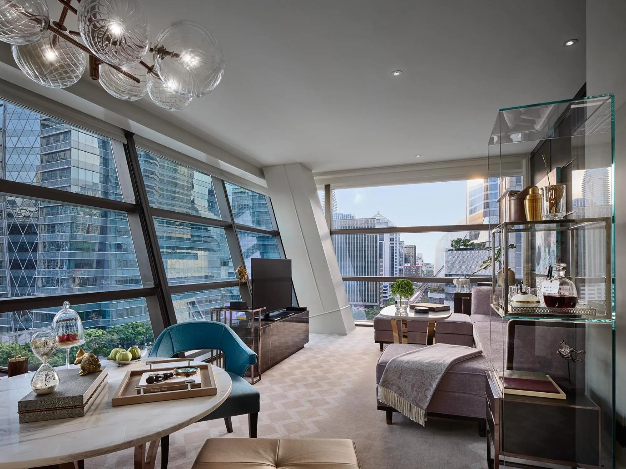 Living room in Rosewood Bangkok