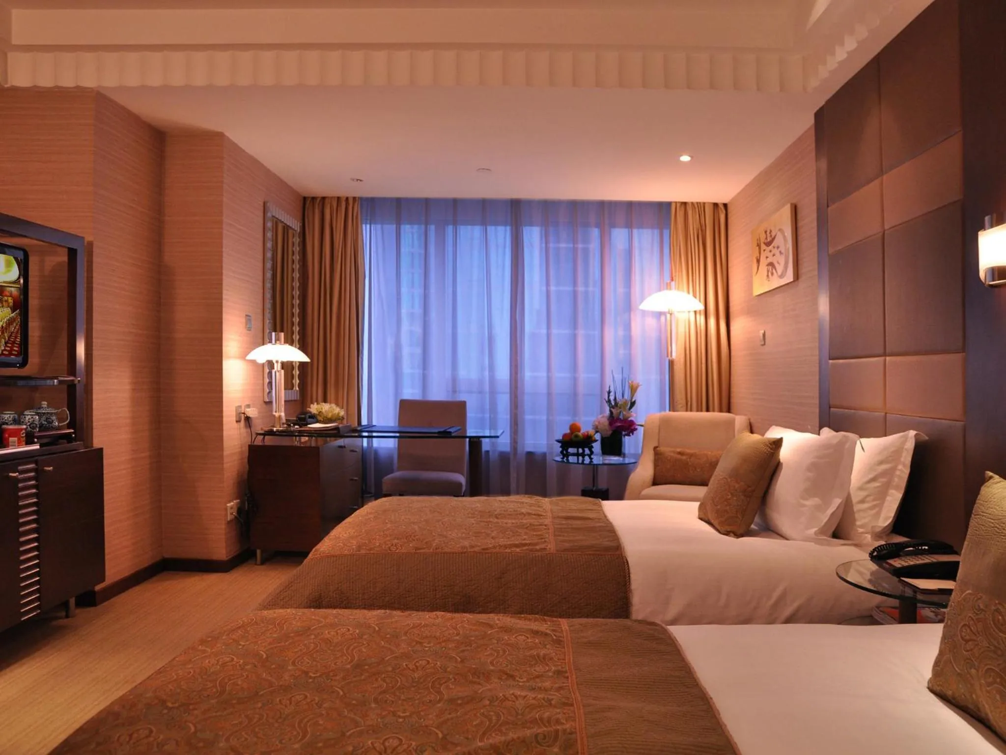 Bed in Jinling Purple Mountain Hotel Shanghai（Shanghai Grand Trustel Purple Mountain Hotel）