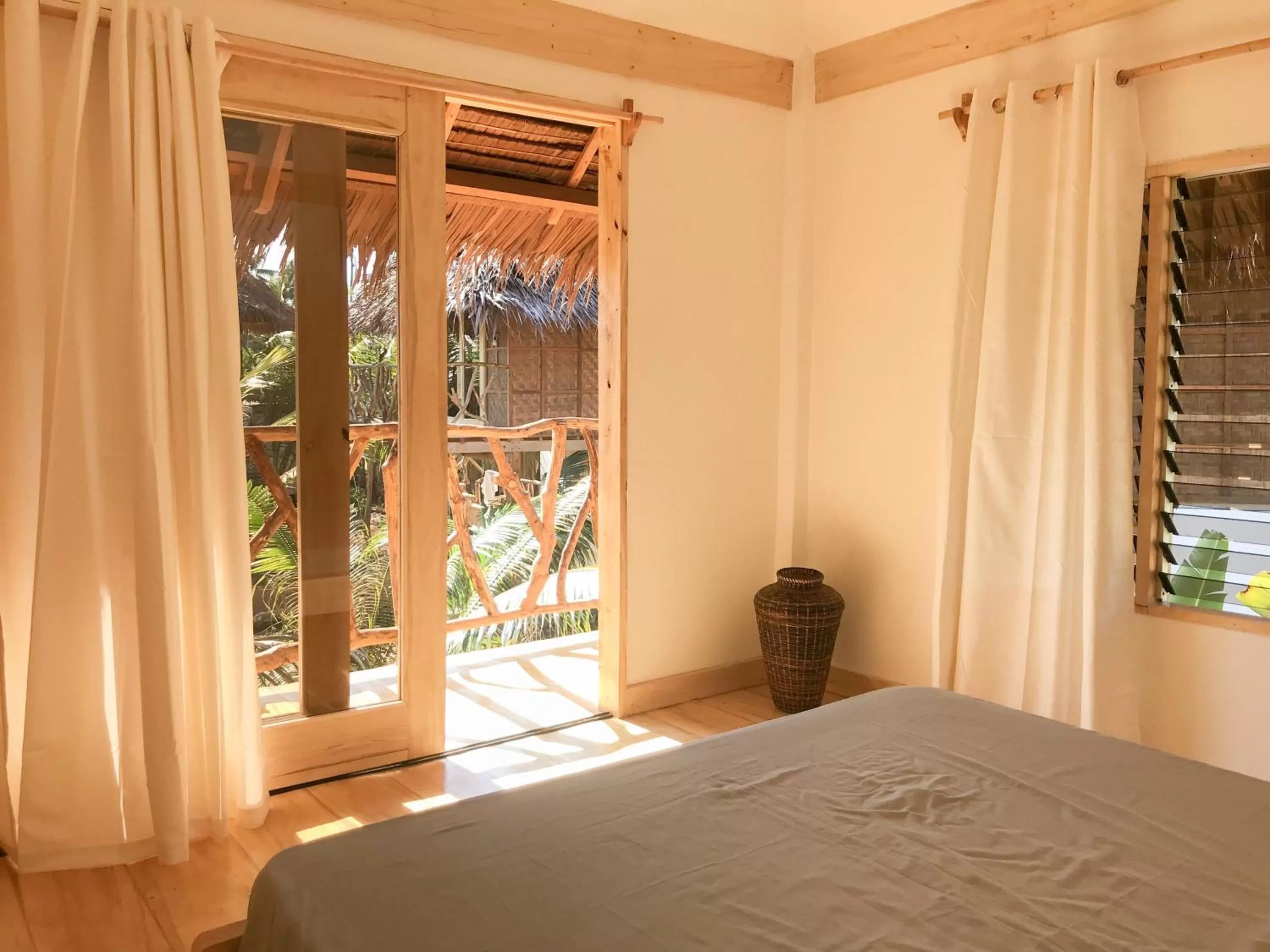 Bedroom, Bed in Mandala Tribe Treehouses