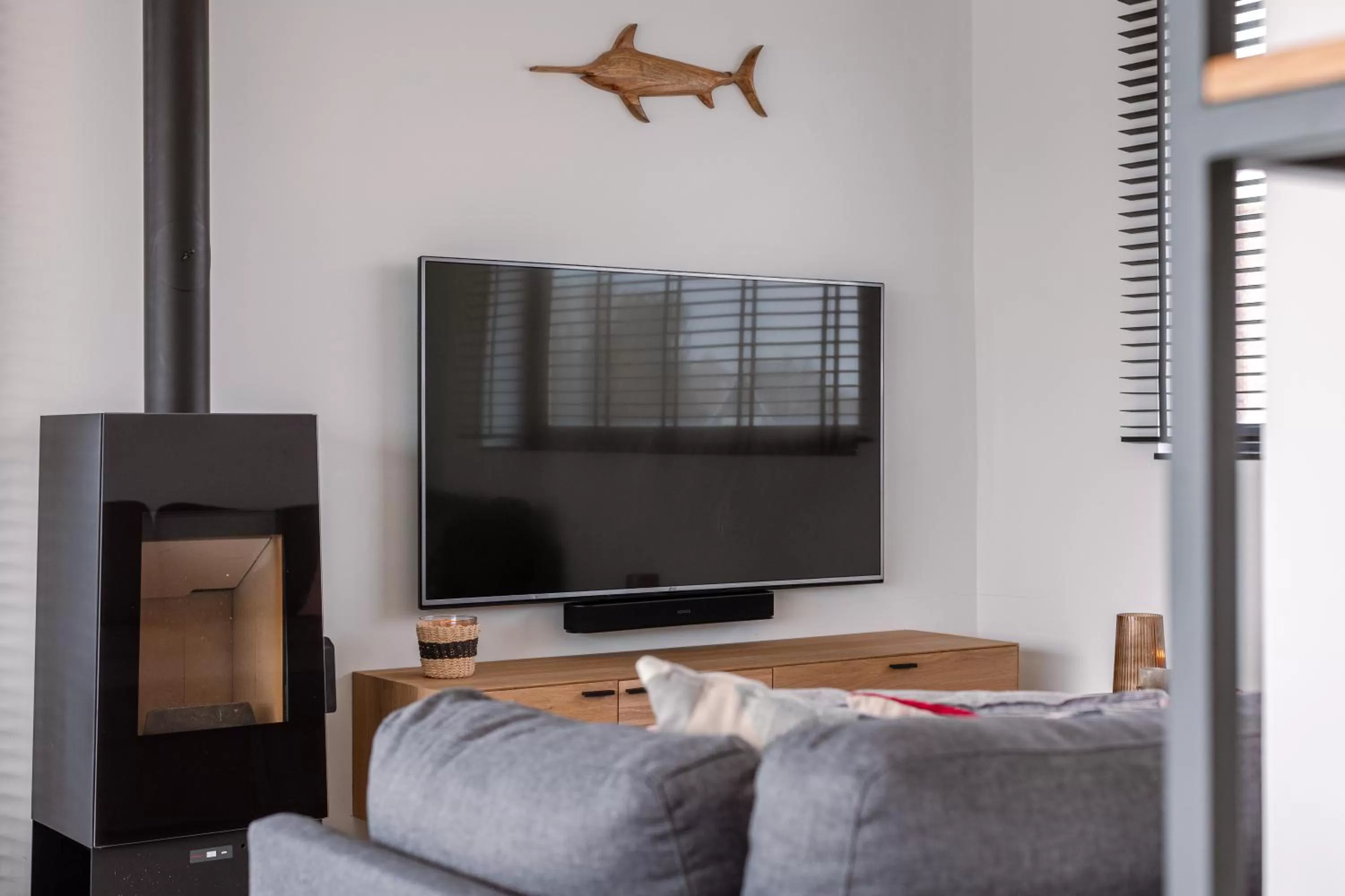 Seating area, TV/Entertainment Center in Whaaw Westende-bad