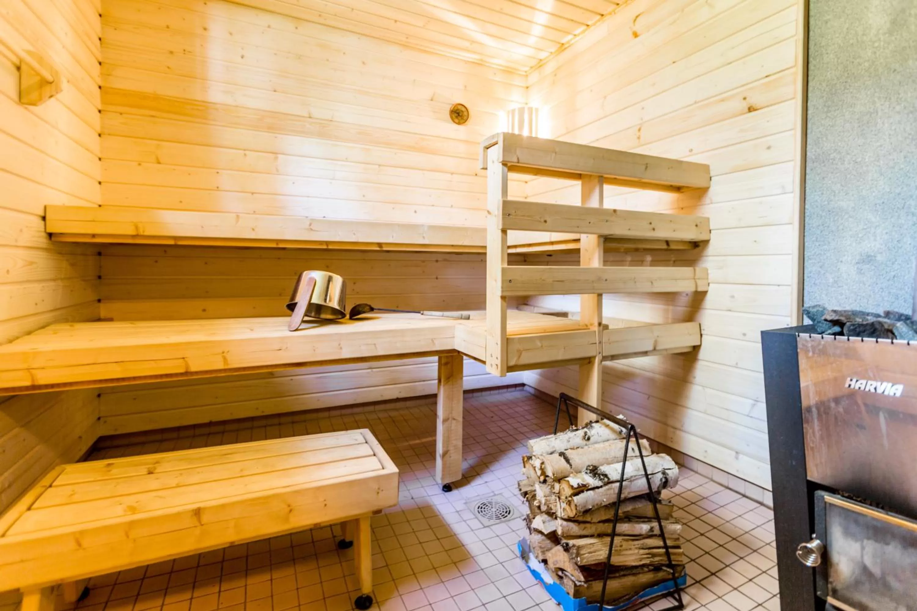 Sauna, Bed in Resort Naaranlahti
