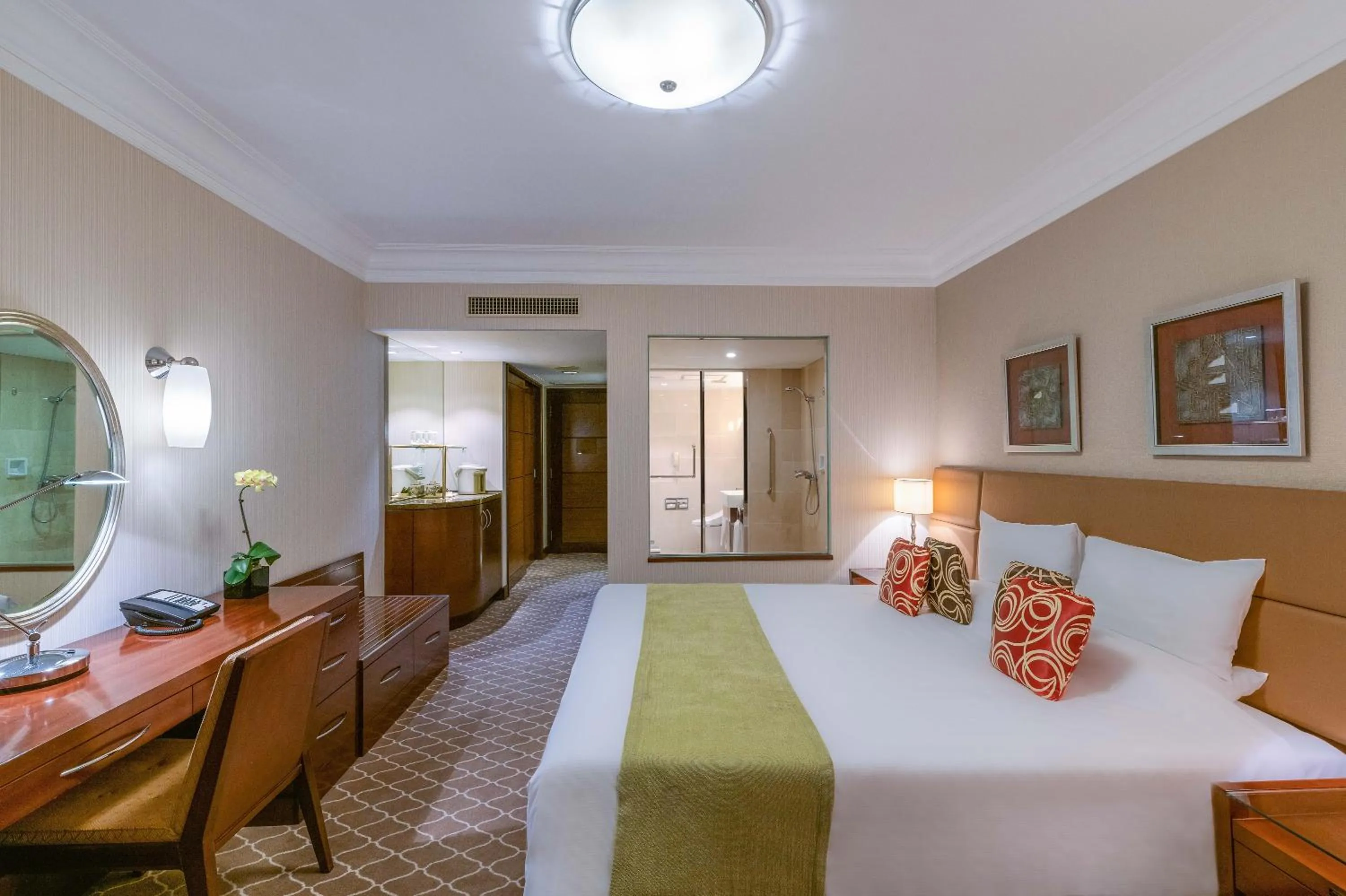 Decorative detail, Bed in Okura Garden Hotel Shanghai