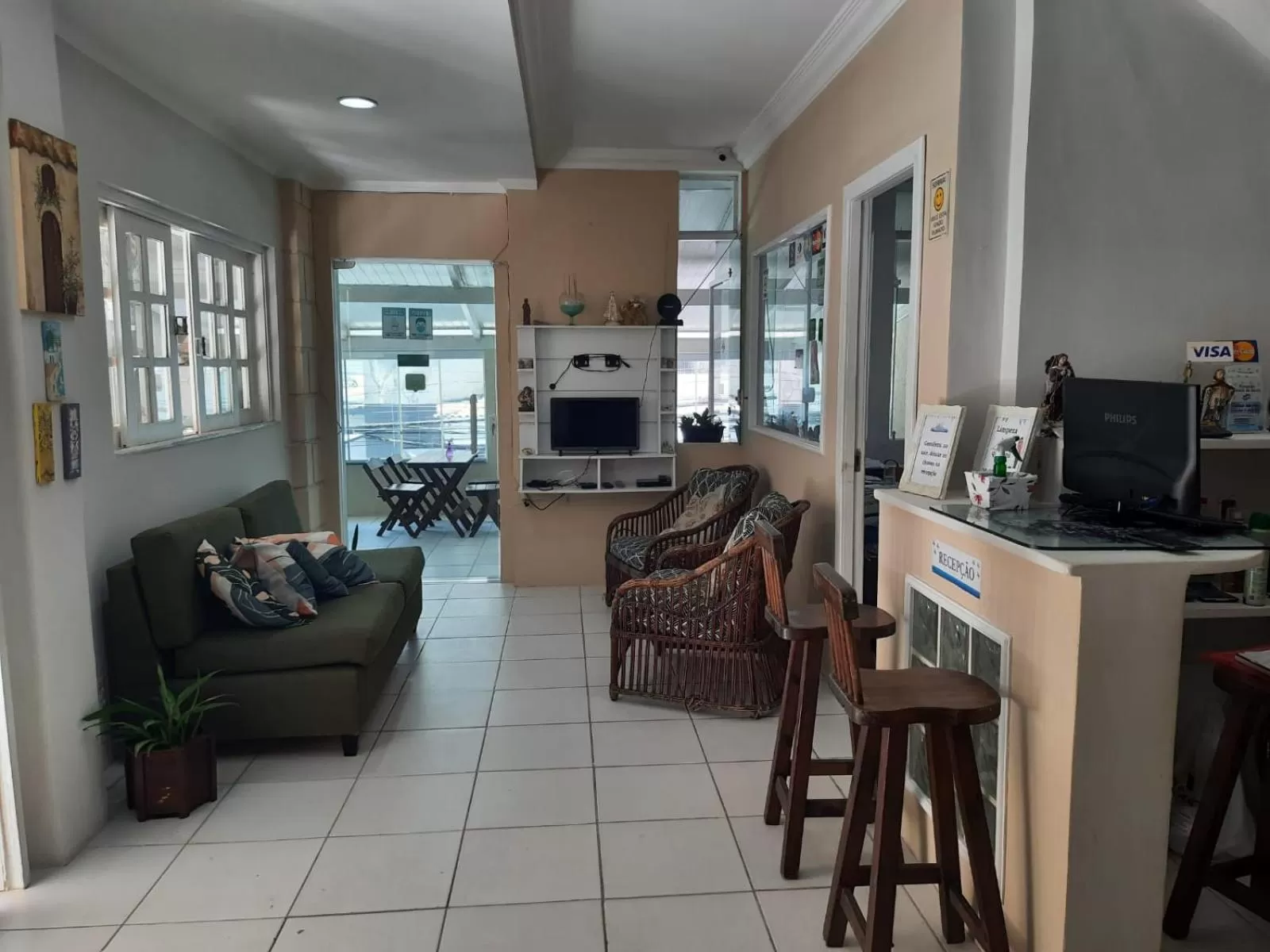 Lobby or reception in Pousada Corais da Barra
