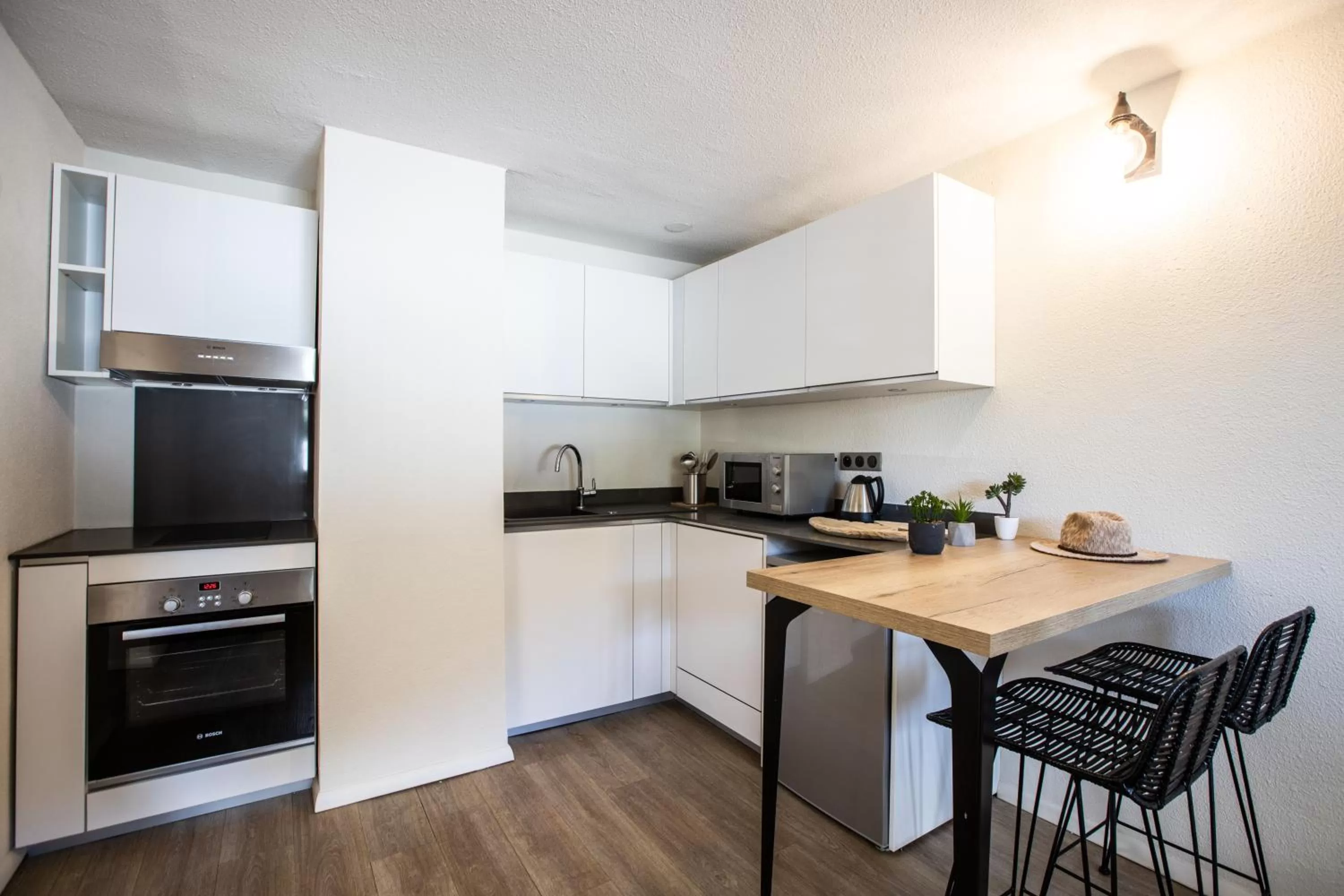 Kitchen or kitchenette in Centr'Hotel