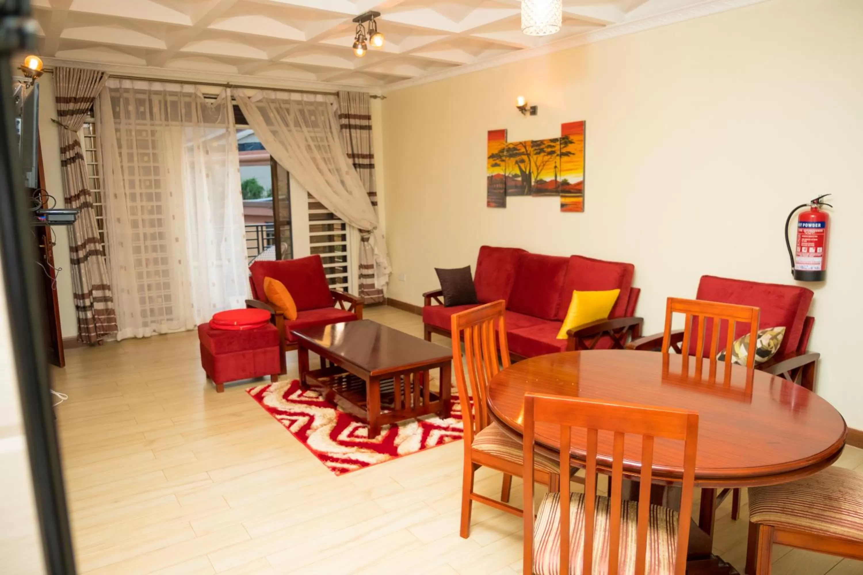 Seating area, Dining Area in Kampala Suburbs Apartment
