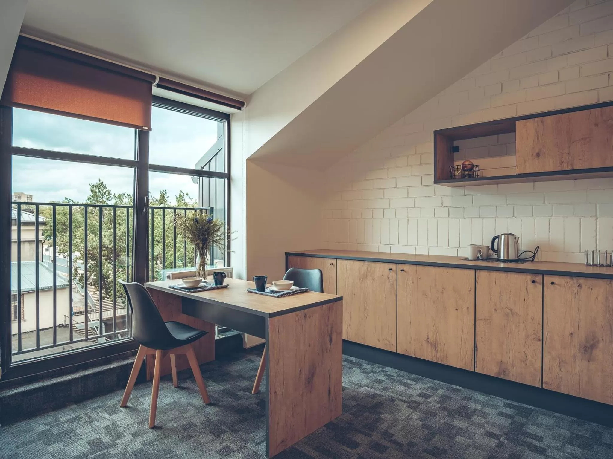 Kitchen or kitchenette, Kitchen/Kitchenette in SELF CHECK-IN Hotel Railway Apartments