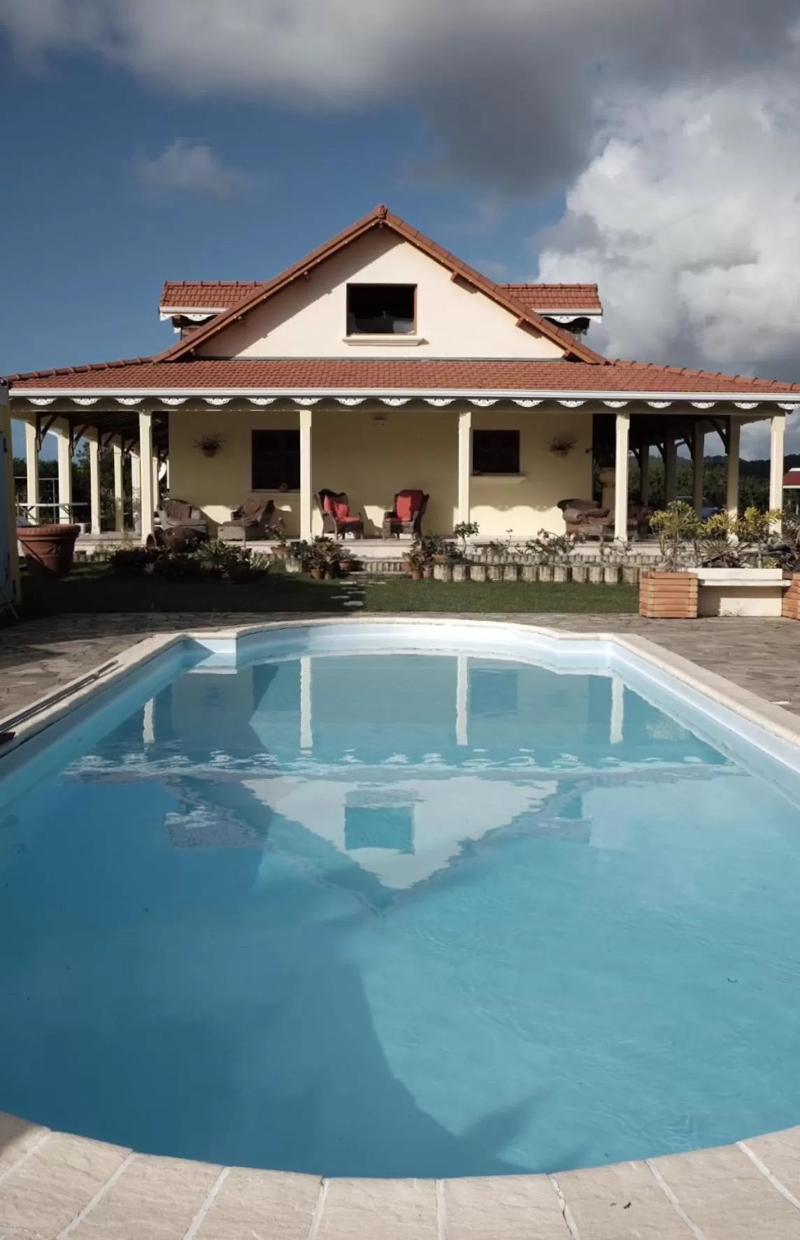 Pool view, Property Building in Bed and breakfast Riviere