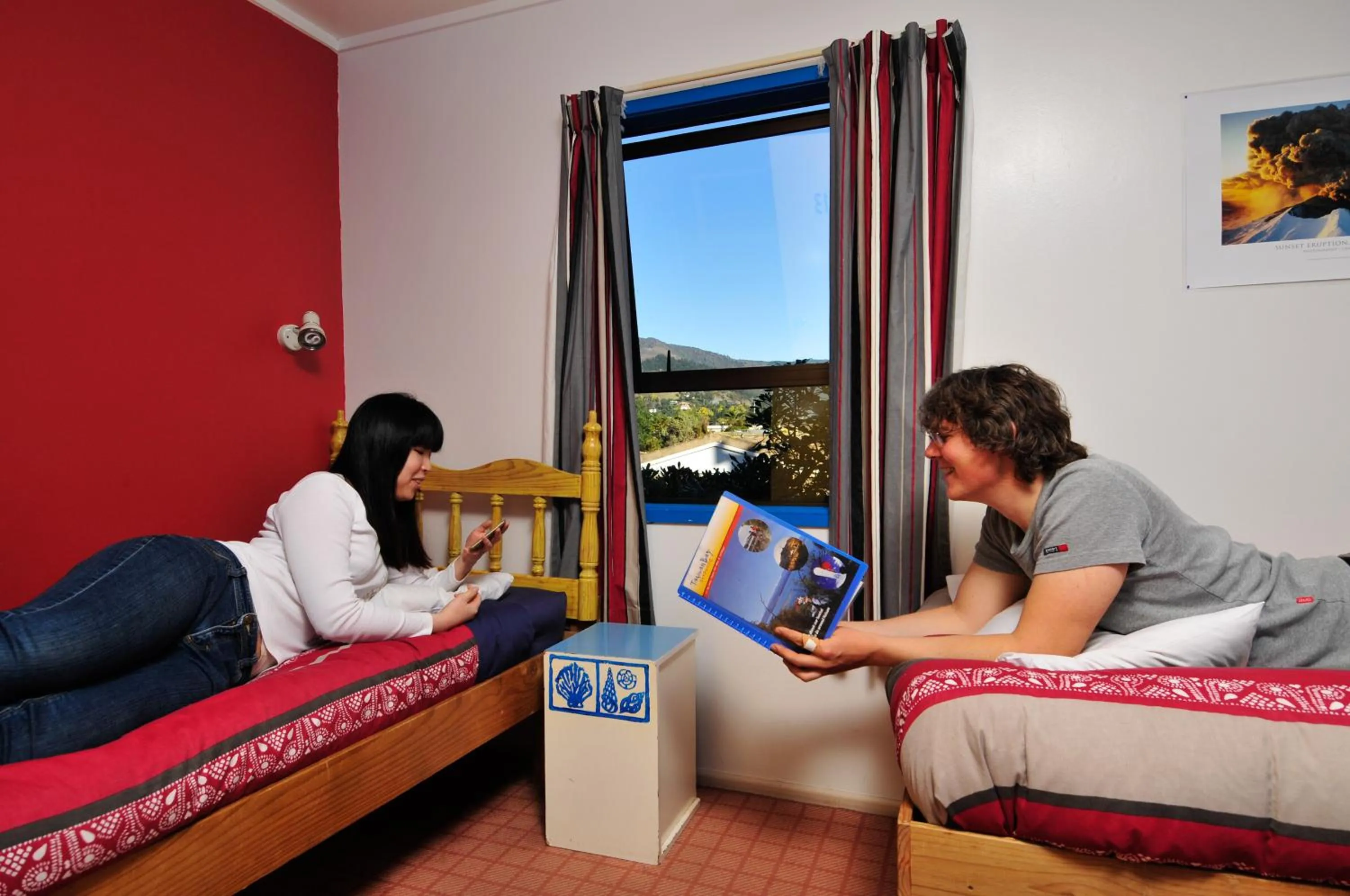 People, Bed in Tasman Bay Backpackers