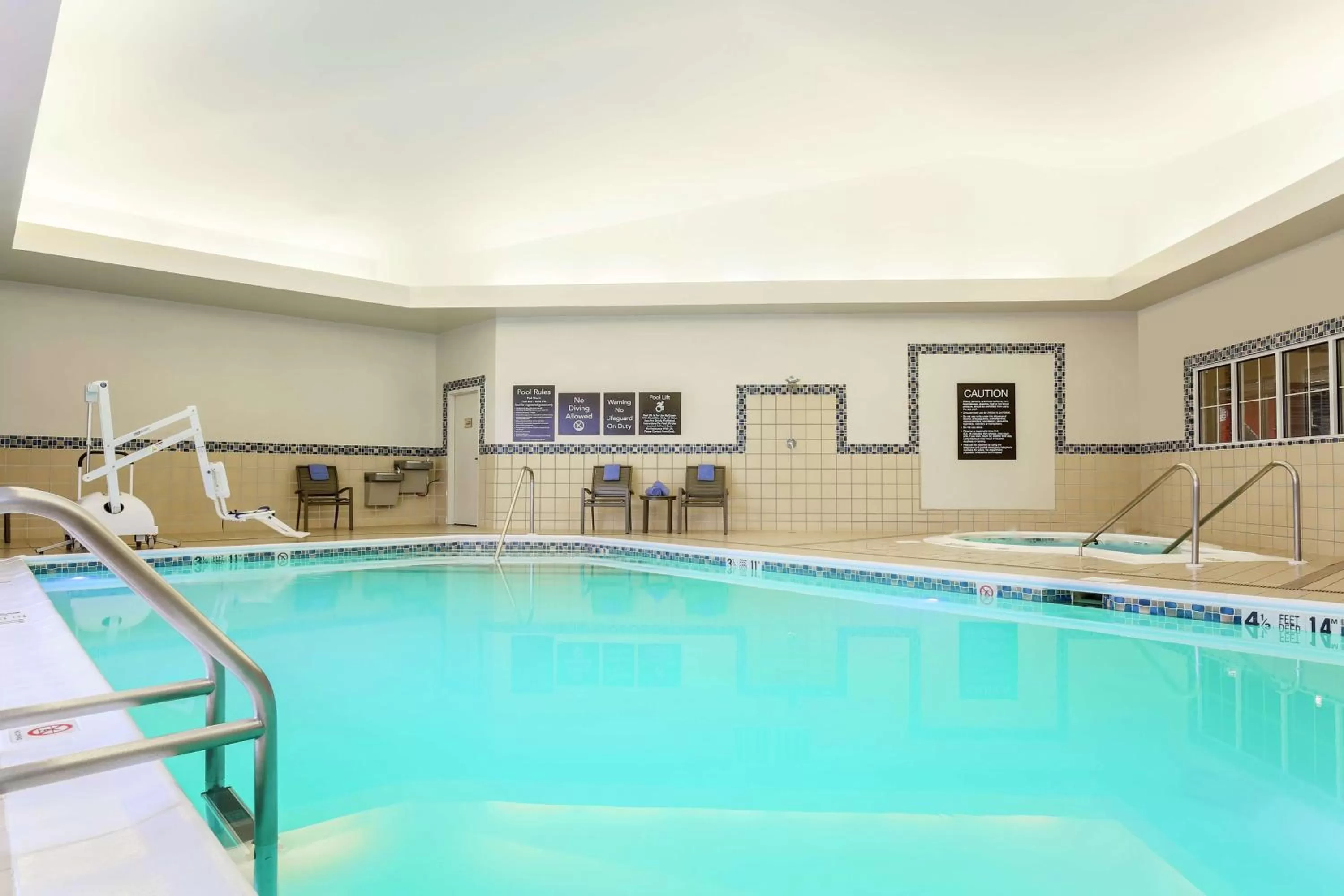 Pool view in Homewood Suites by Hilton Long Island-Melville