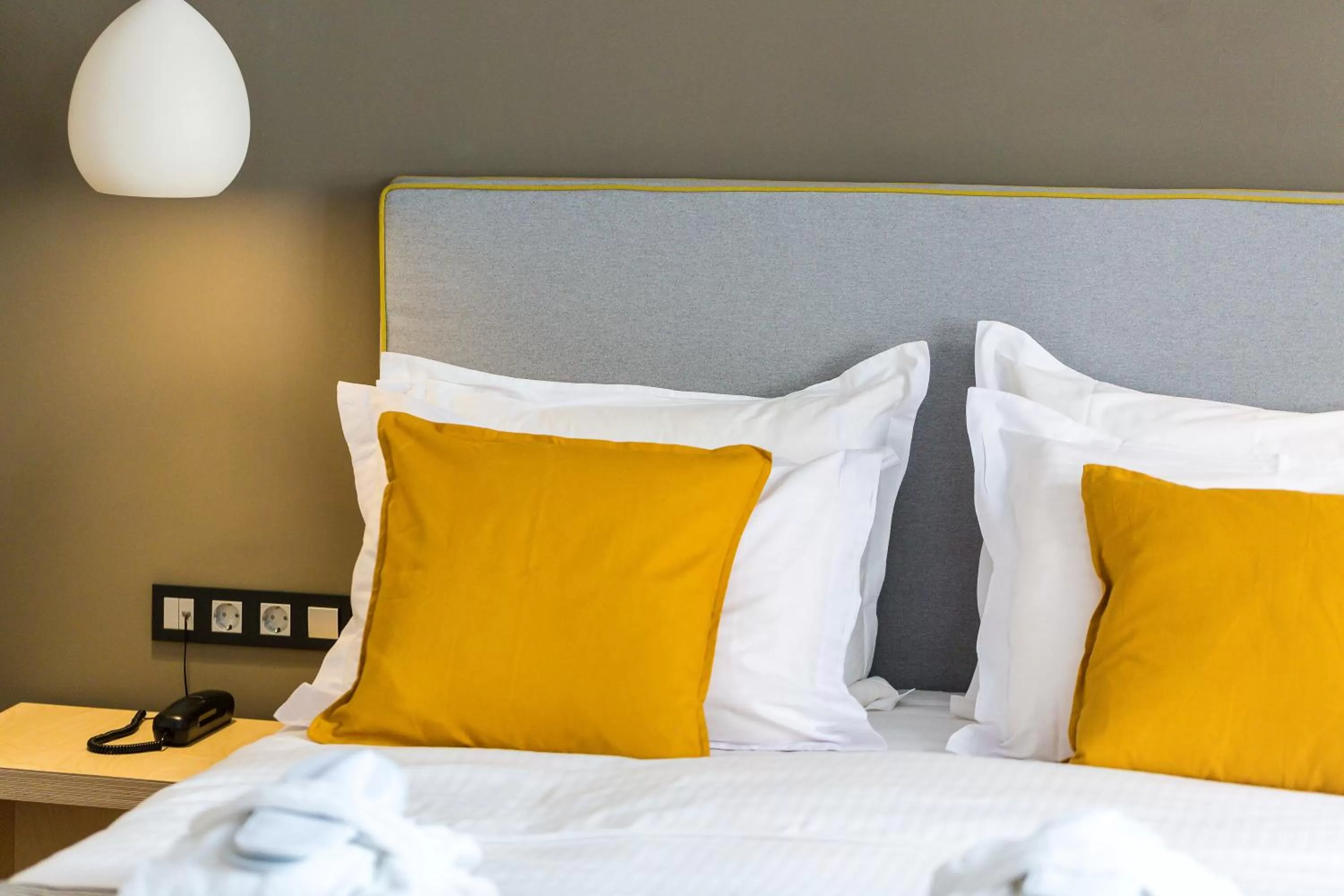 Bed in St. Bjur Suites