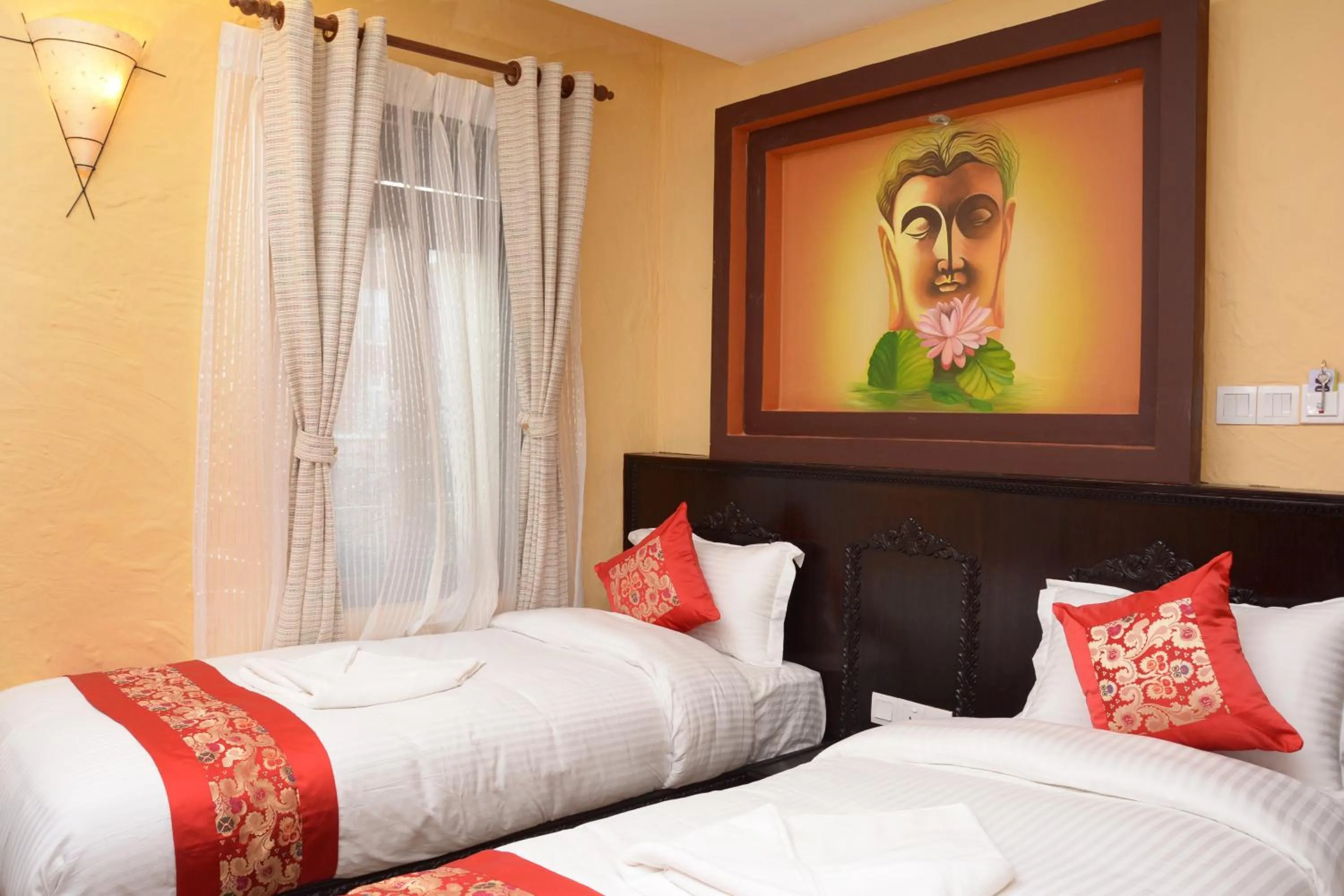 Bed in Kasthamandap Boutique Hotel