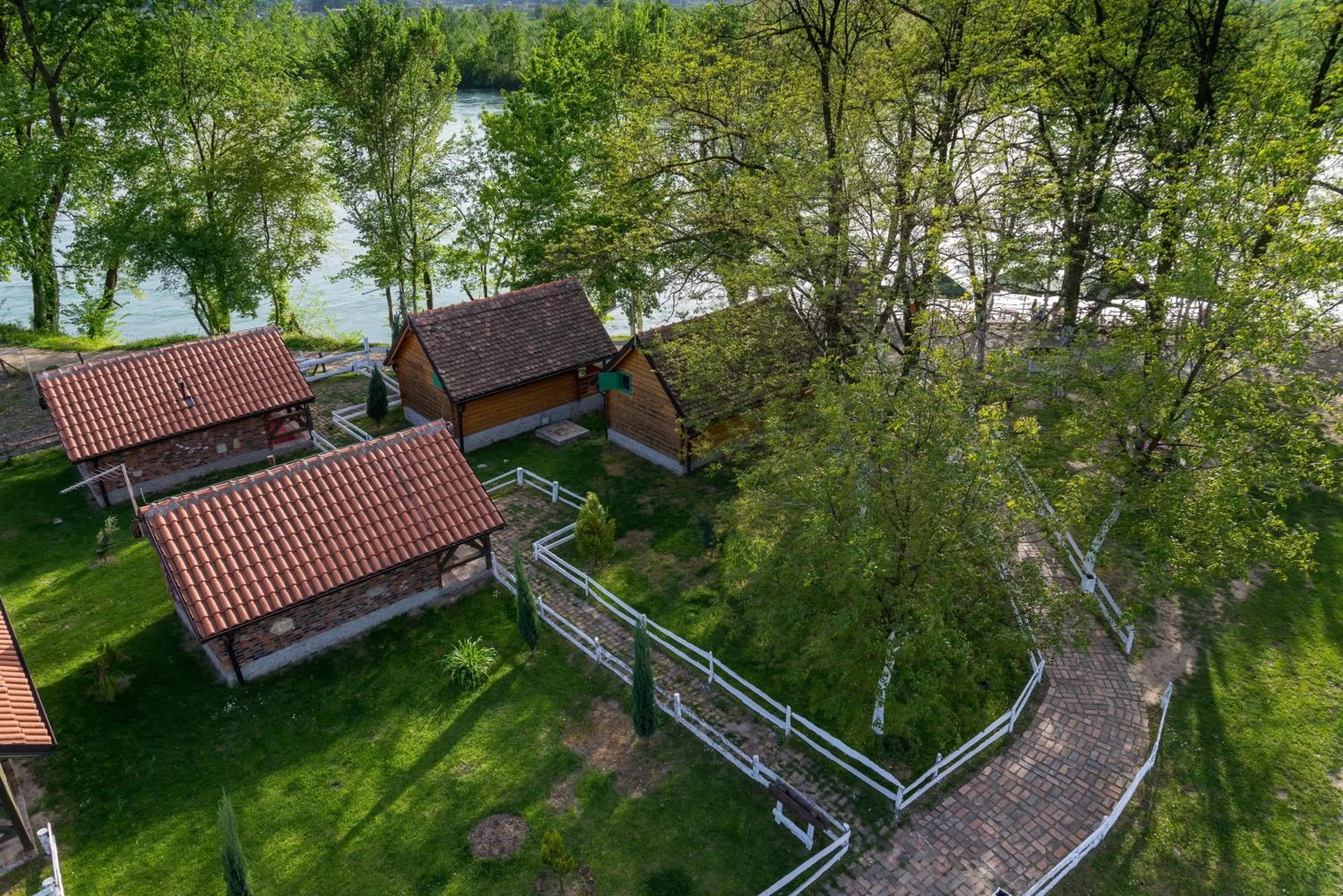 Facade/entrance, Bird's-eye View in B&B Etno Village Sunčana Reka