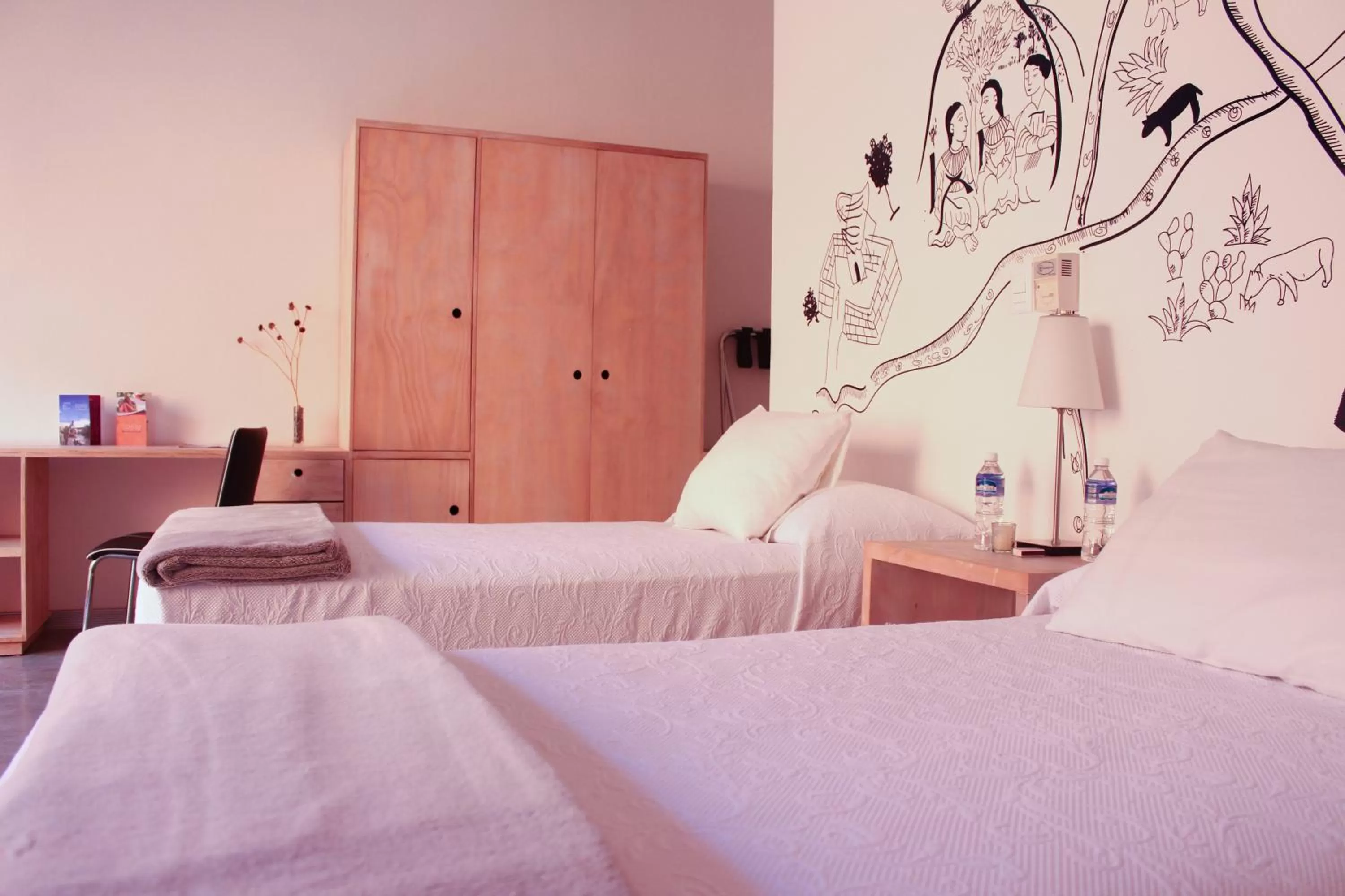 Bed in Hotel Cosijo - San Jeronimo Tlacochahuaya