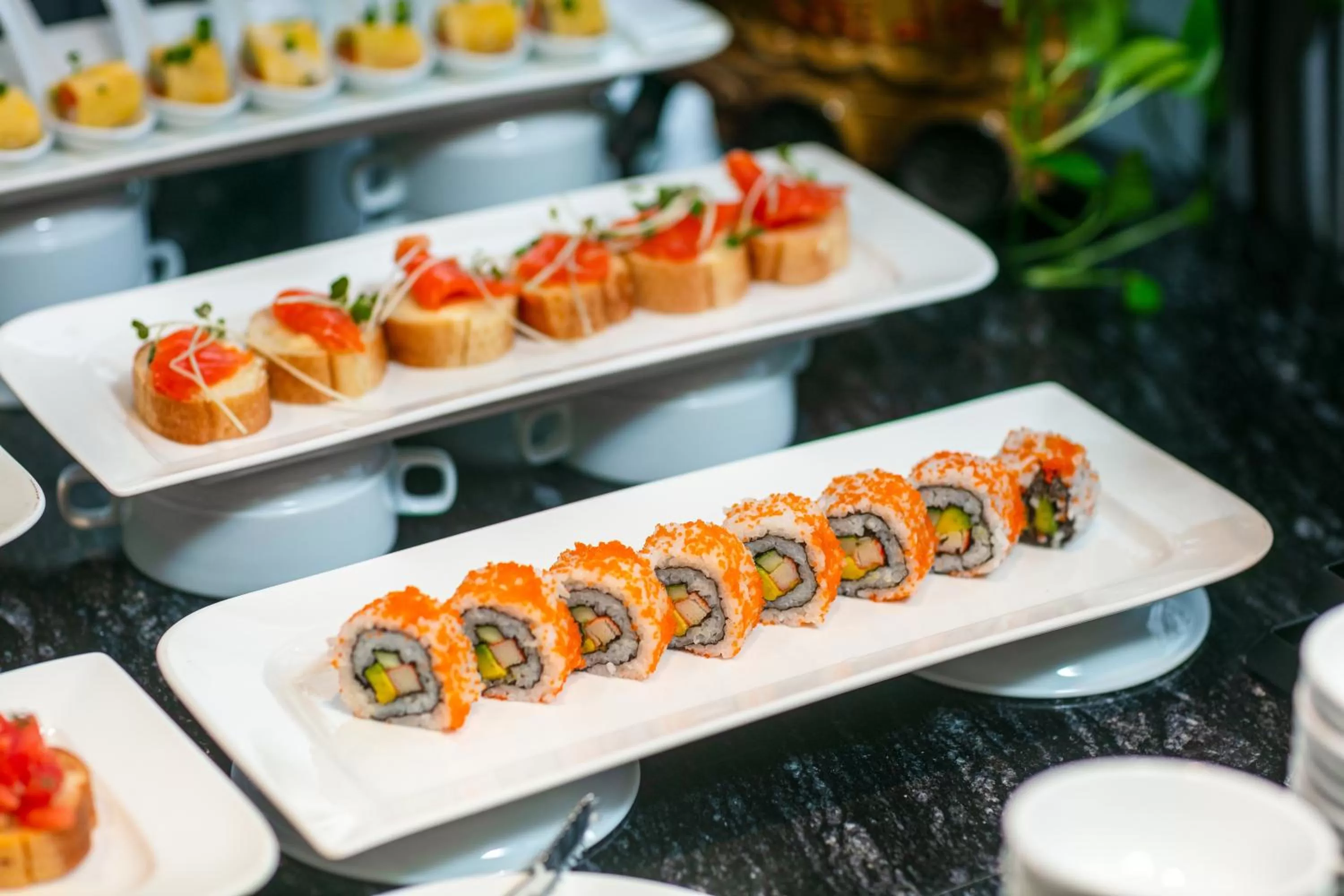 Buffet breakfast in MAY DE VILLE Lakeside Hotel