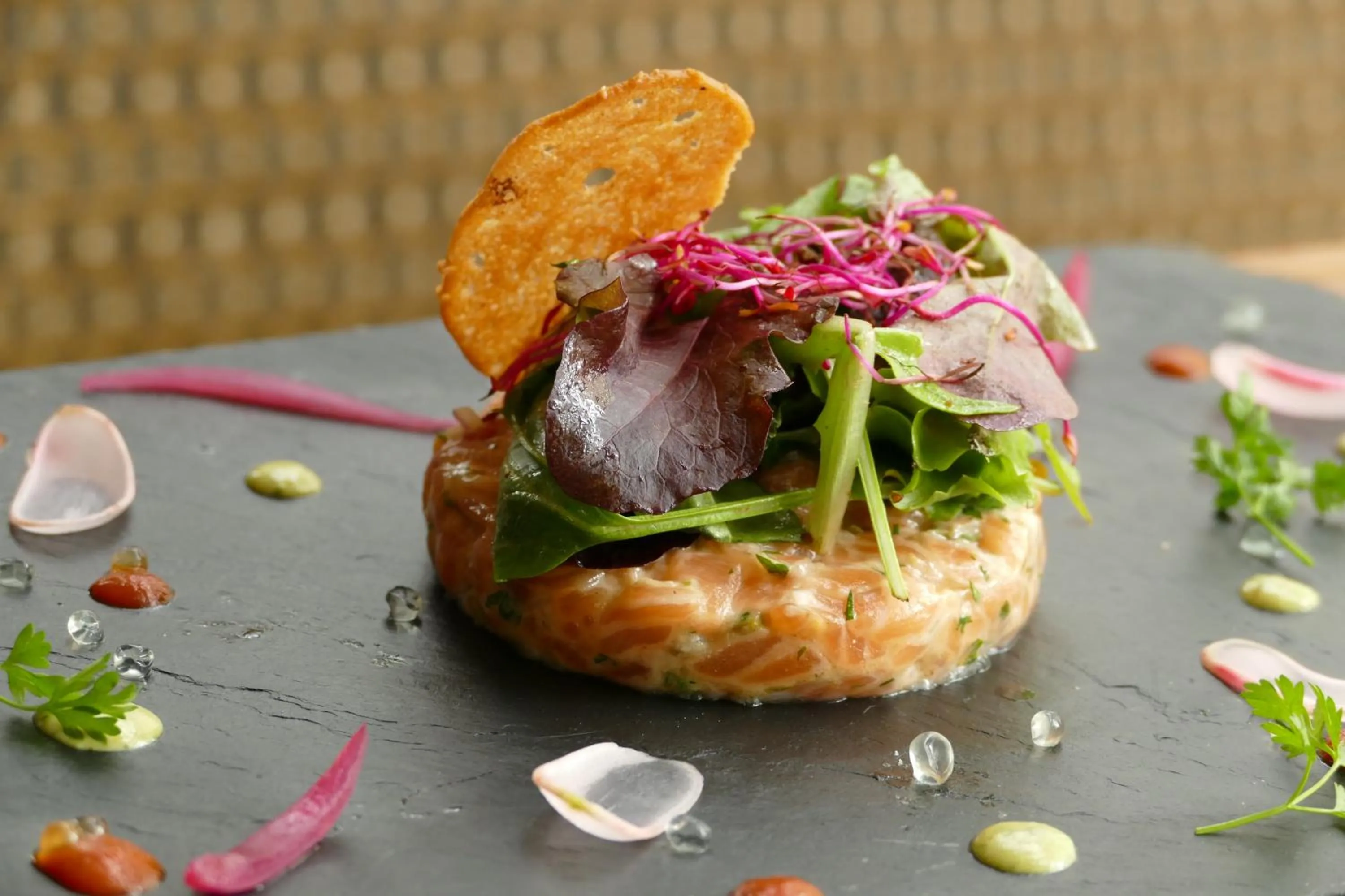 Food close-up in Logis Hotels Le Champalud Restaurant La Citadelle