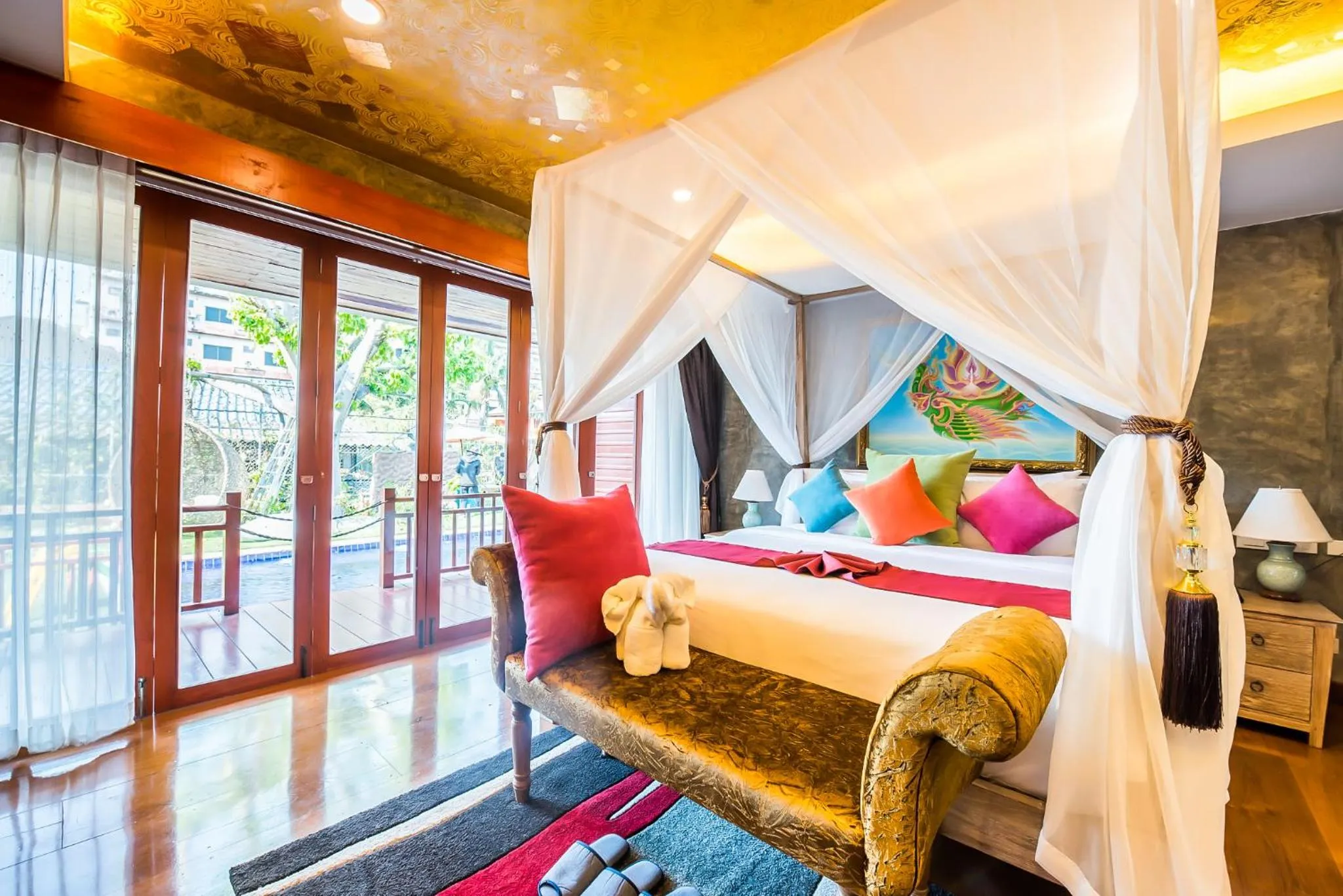 Decorative detail, Bed in The Chaya Resort and Spa