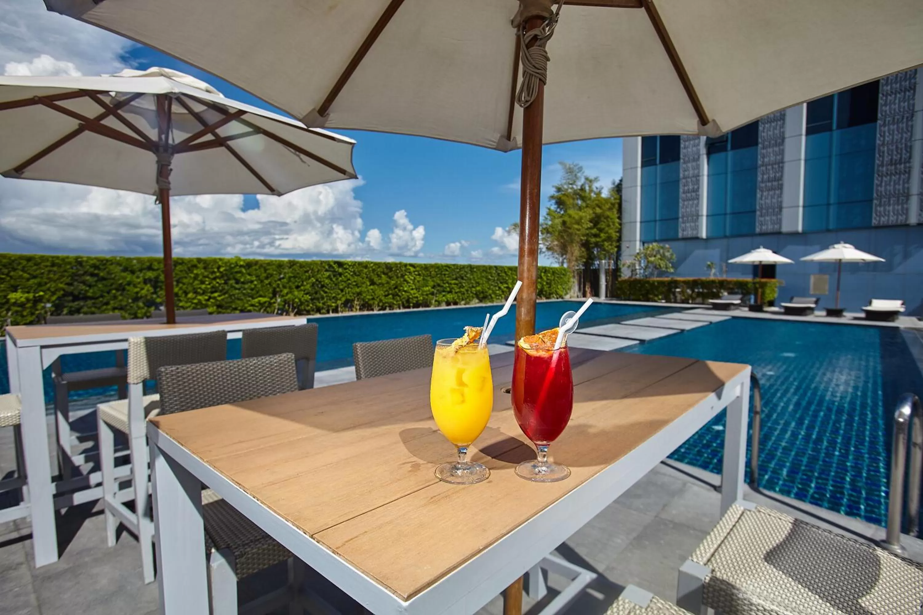 Swimming pool in Crimson Hotel Filinvest City, Manila