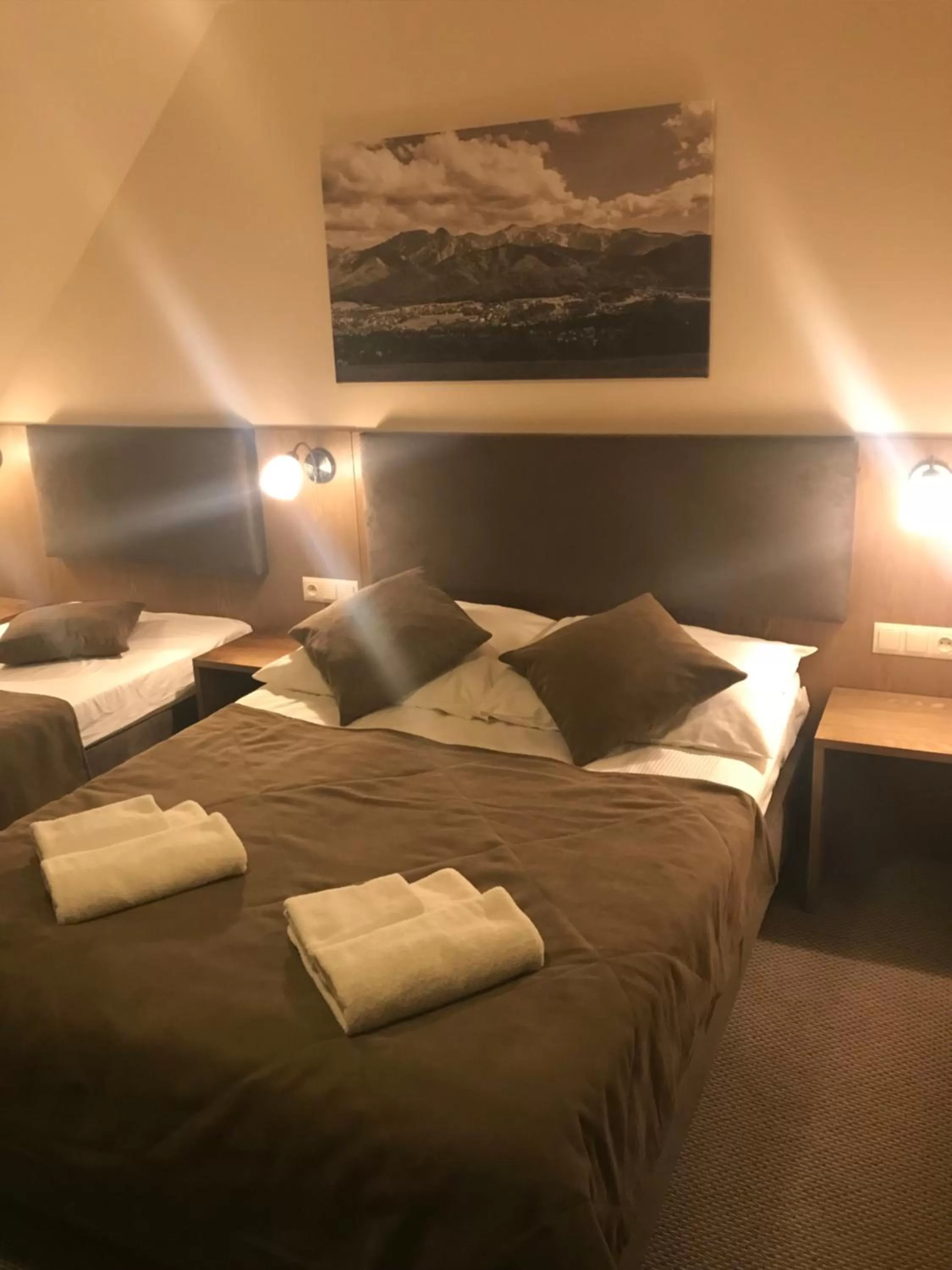 Bed in Zajazd Białczański Dom Wypoczynkowy Restauracja