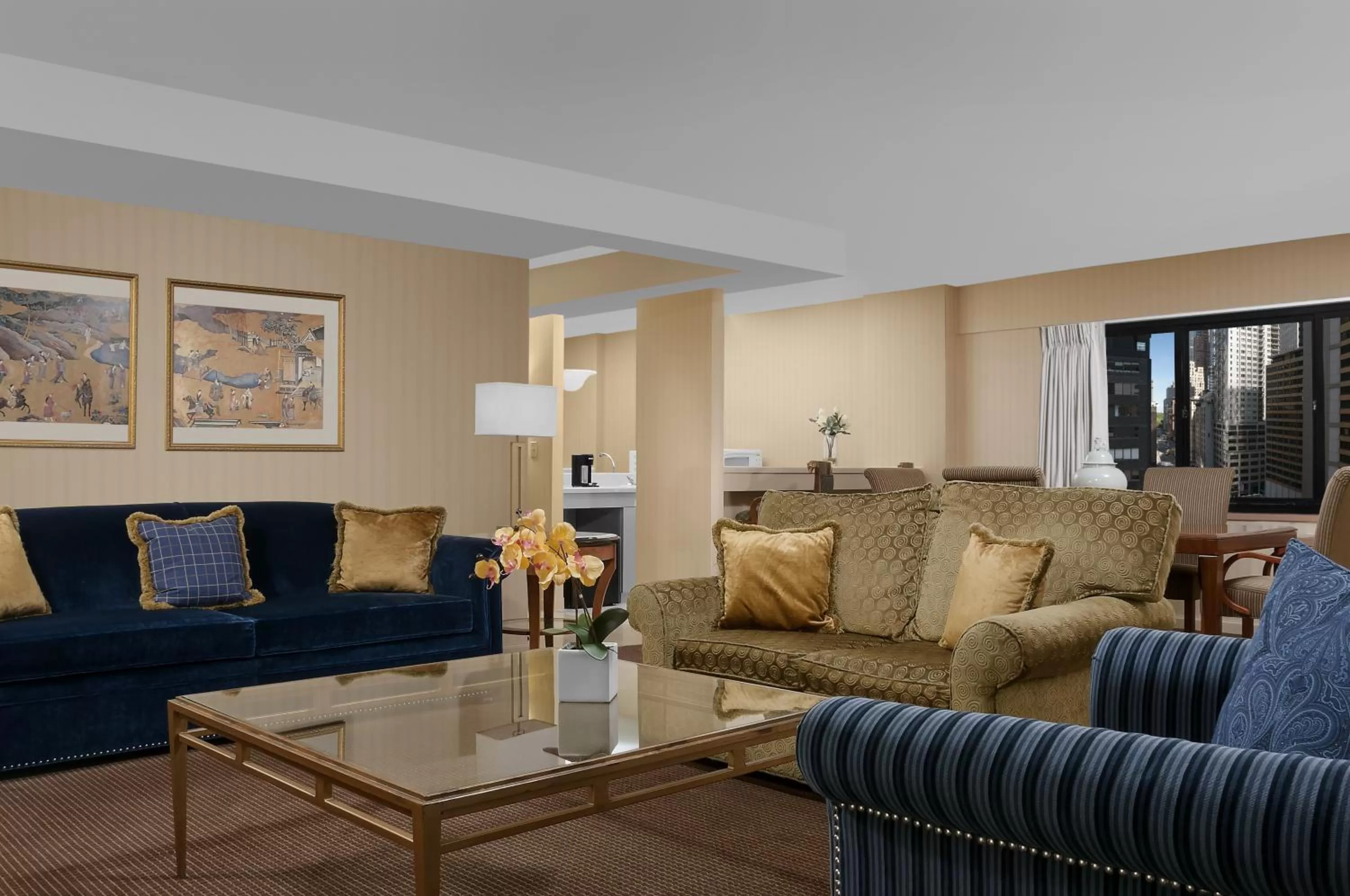 Living room in The Manhattan at Times Square