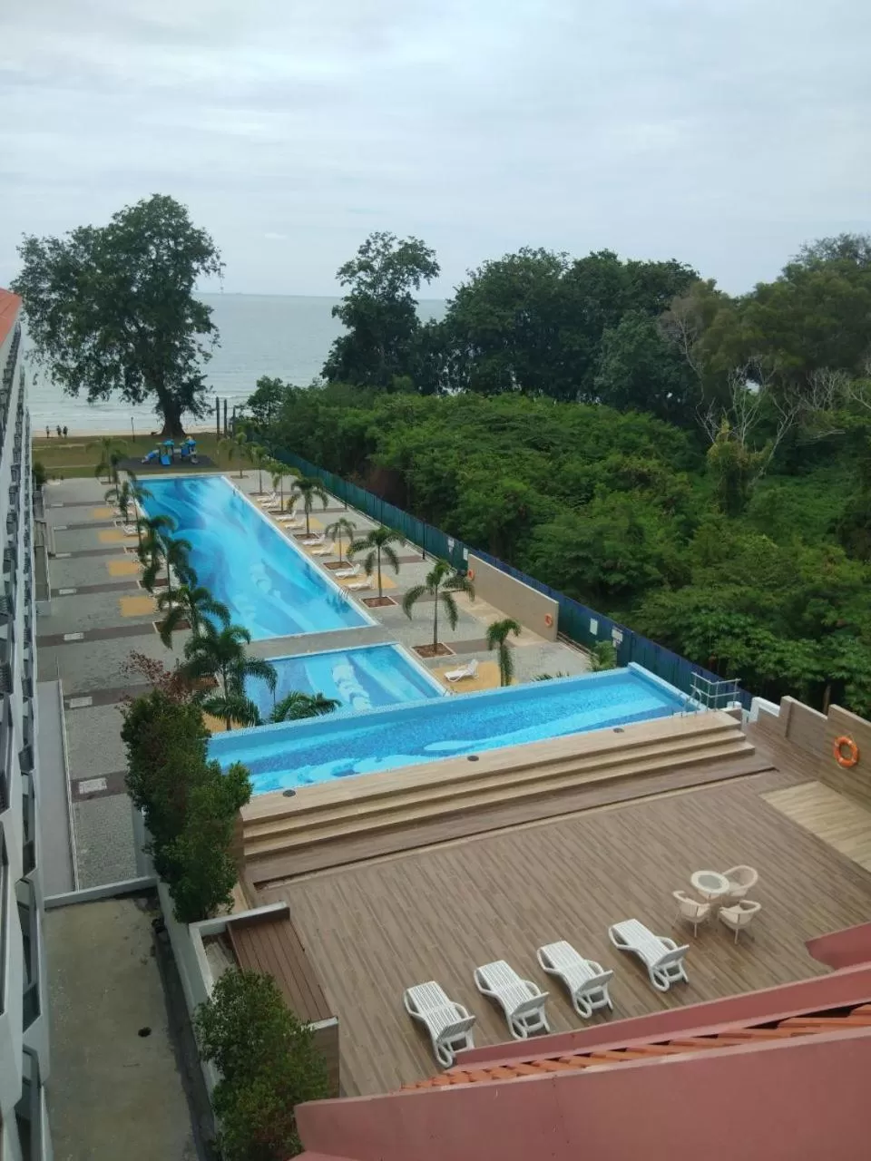 Pool view in Pacific Regency Beach Resort, Port Dickson