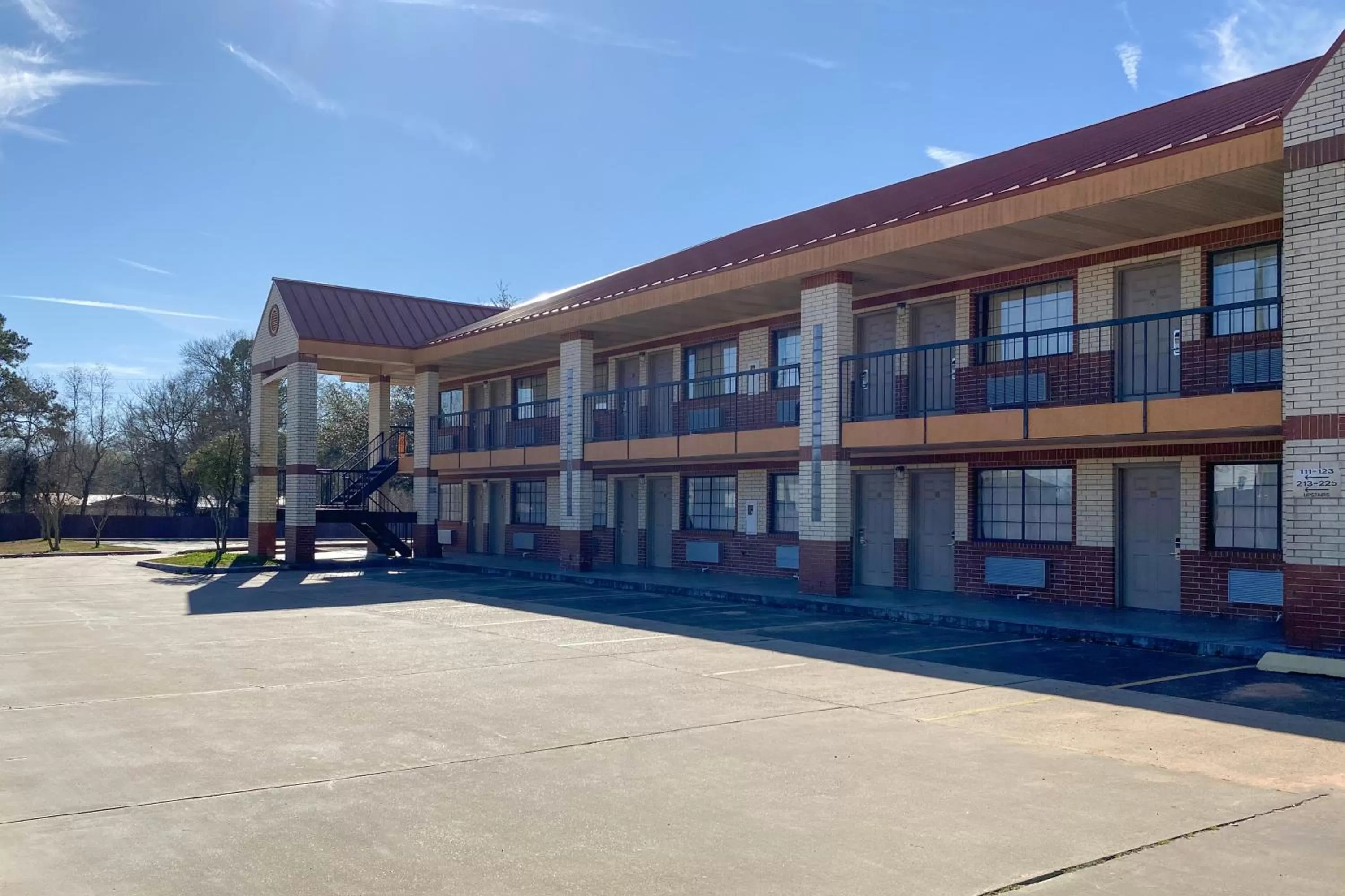 Property building in Americas Best Value Inn New Boston