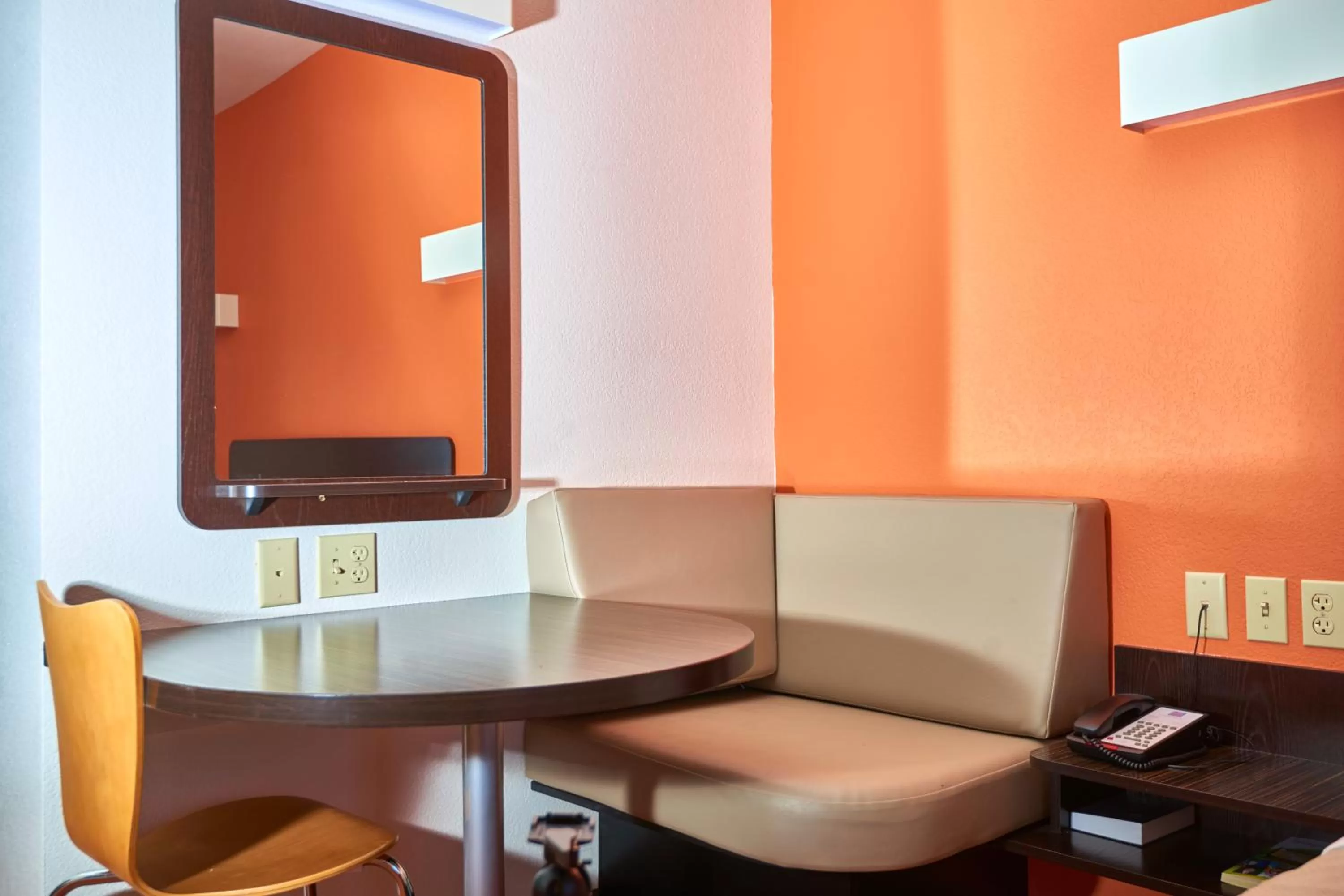 Seating area in Motel 6 Wilkes Barre Arena