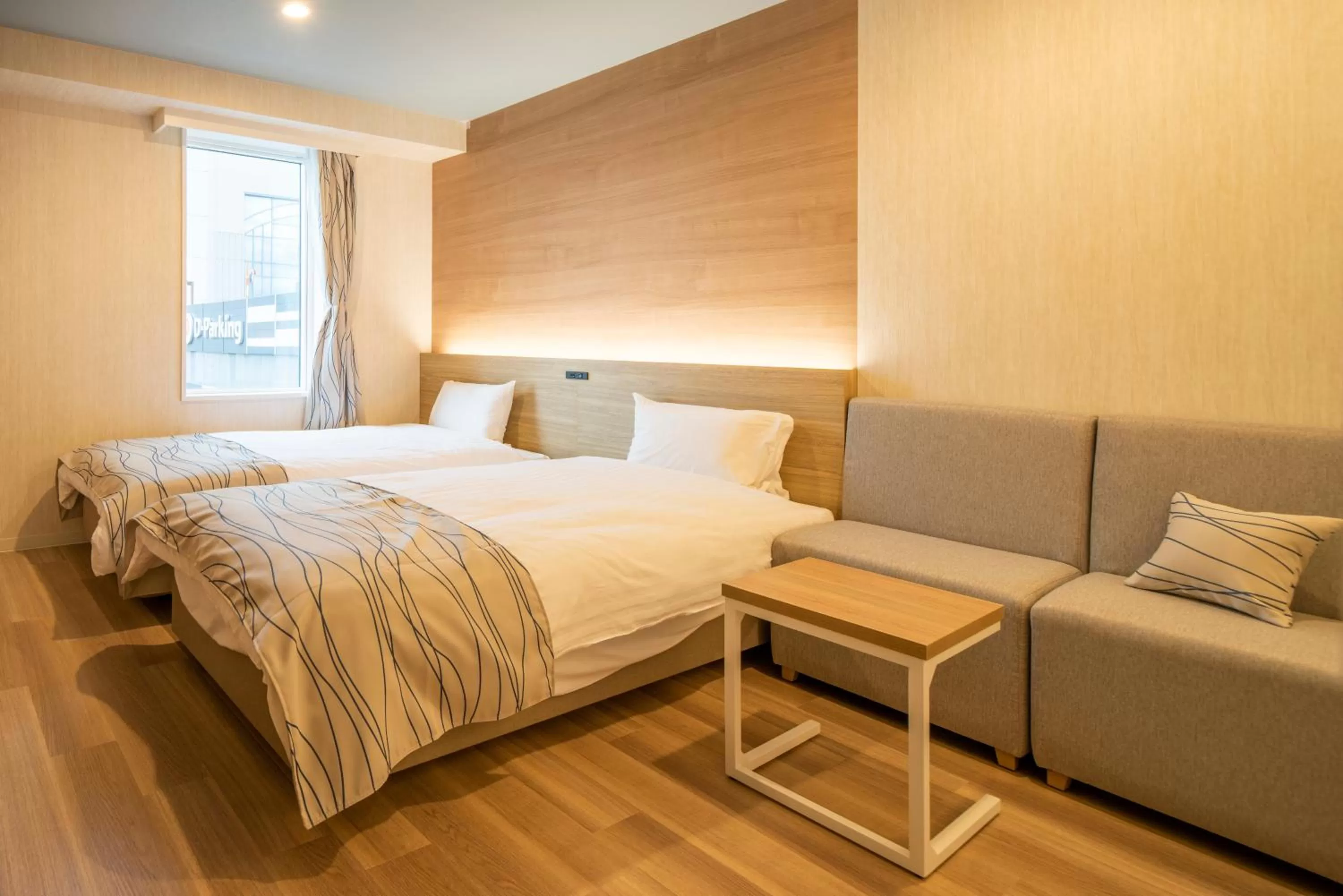 Facility for disabled guests, Bed in HOTEL AMANEK Asahikawa