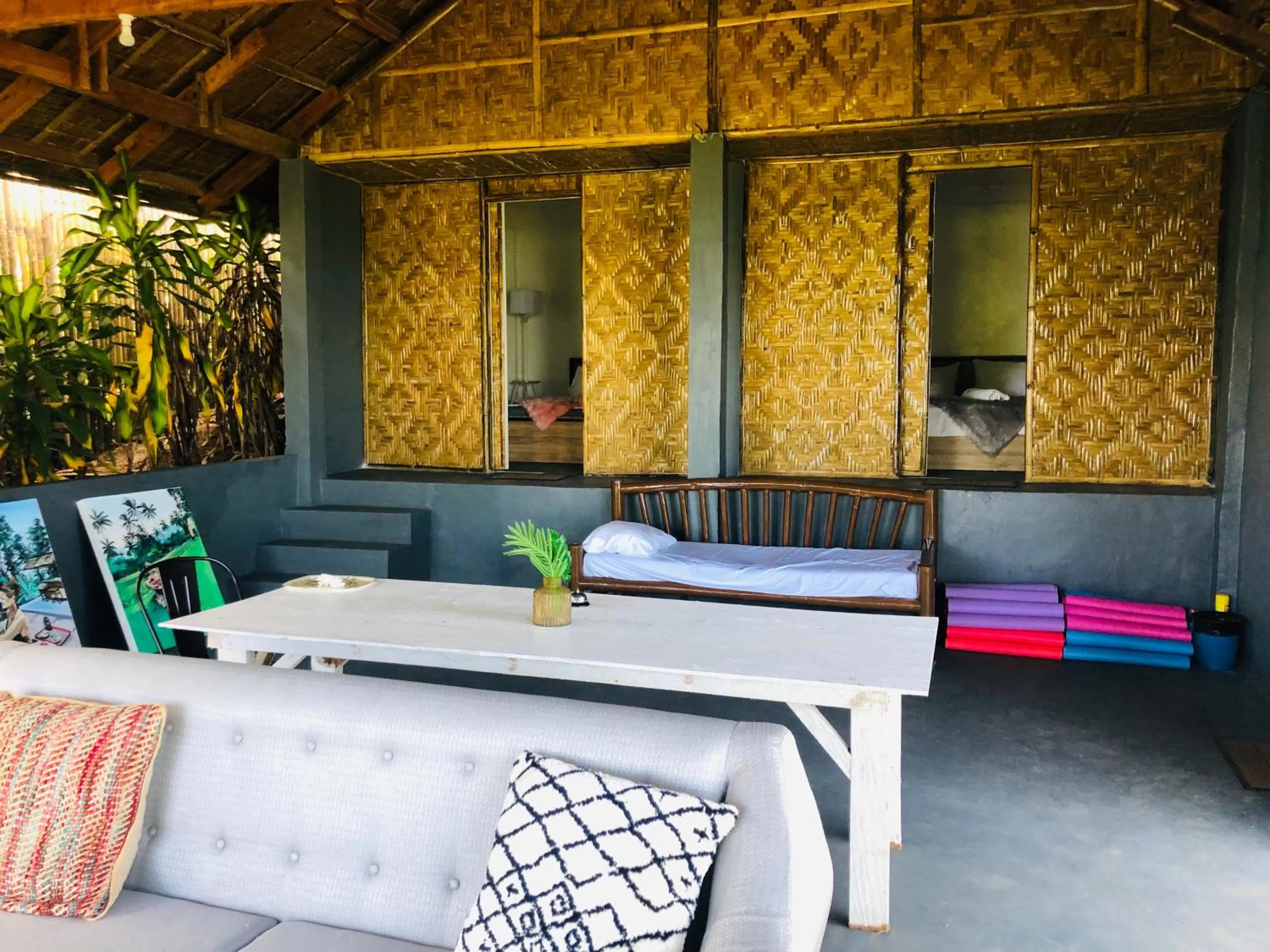 Living room, Bed in Bintana sa Paraiso Binunsaran