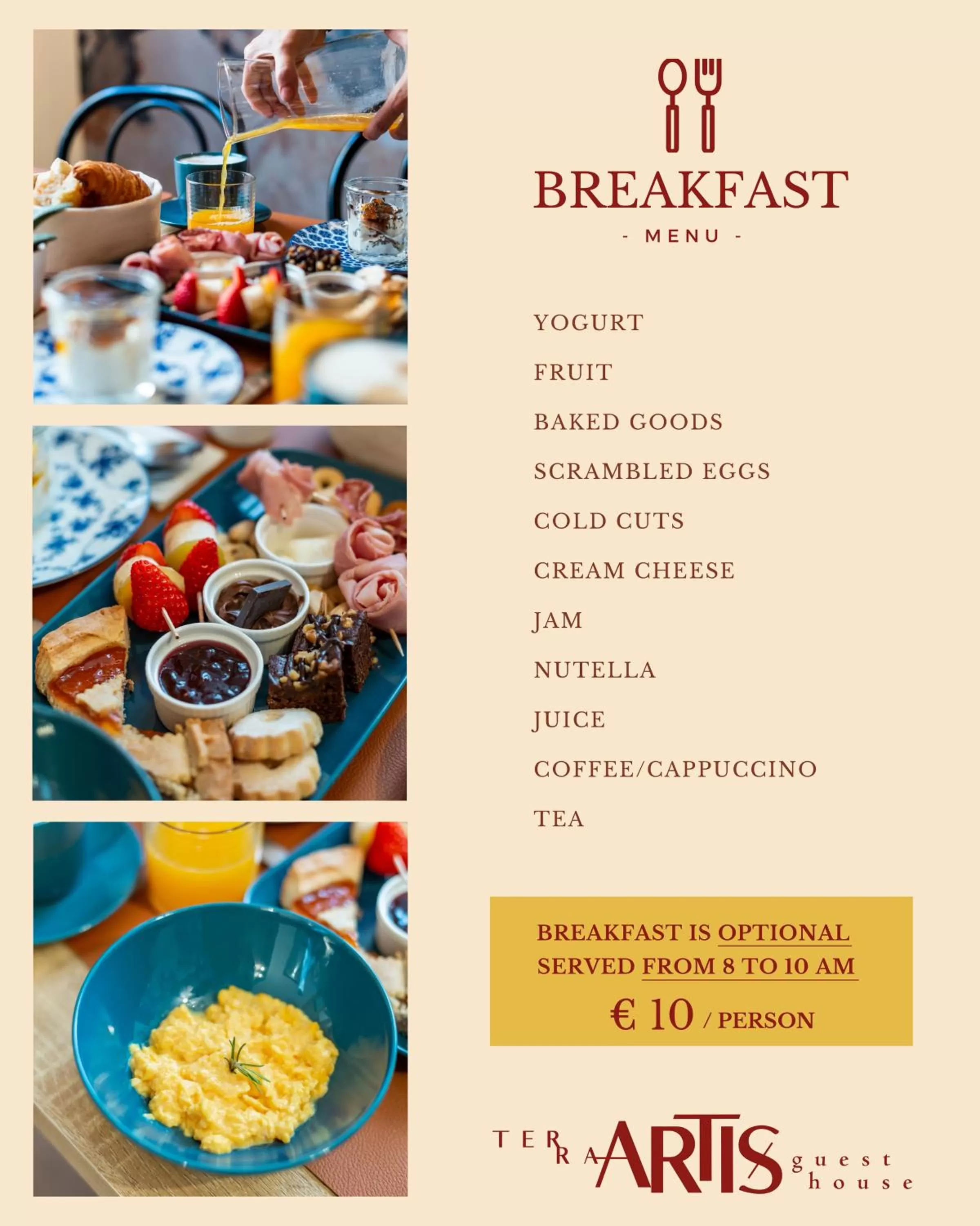 Breakfast in Terra Artis Guest House